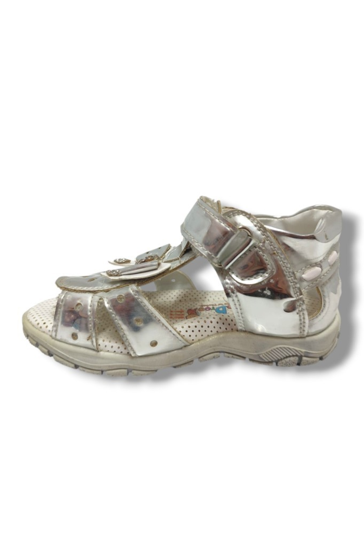Beebron 1698-20 Çiçek Cırtlı Kız Çocuk Sandalet 21-25 - Görsel 4