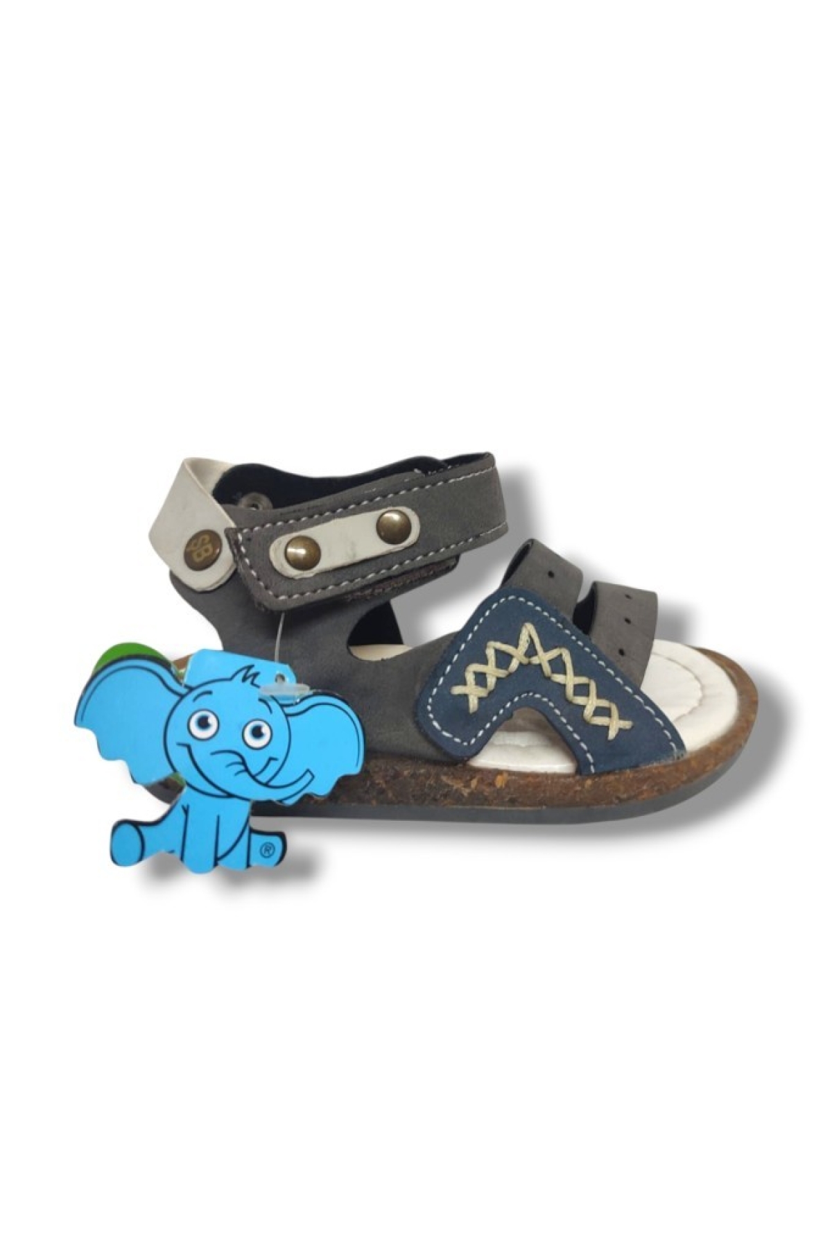 Şirinbebe 1690-20 Anatomik Dikiş Cırtlı Erkek Sandalet Füme Lacivert 21-25 - Görsel 3