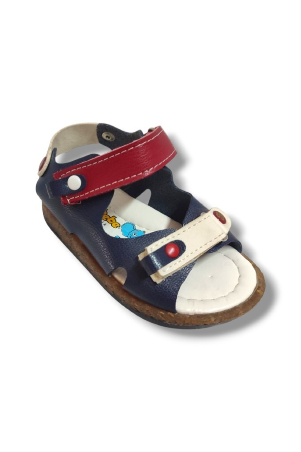 Şirinbebe 1660-20 Çift Cırt Tokalı Erkek Çocuk Sandalet Lacivert Kırmızı 21-25 - Görsel 2