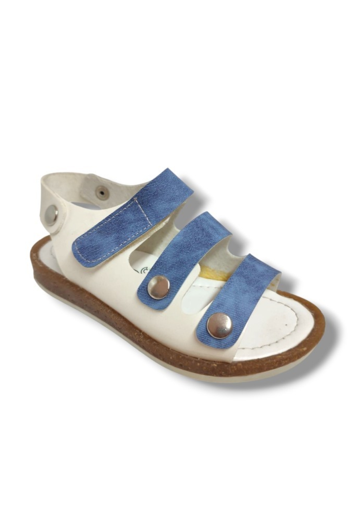 Şiringenç 1672-20 3 Bant Erkek Çocuk Sandalet Beyaz Mavi 26-30 - Görsel 2