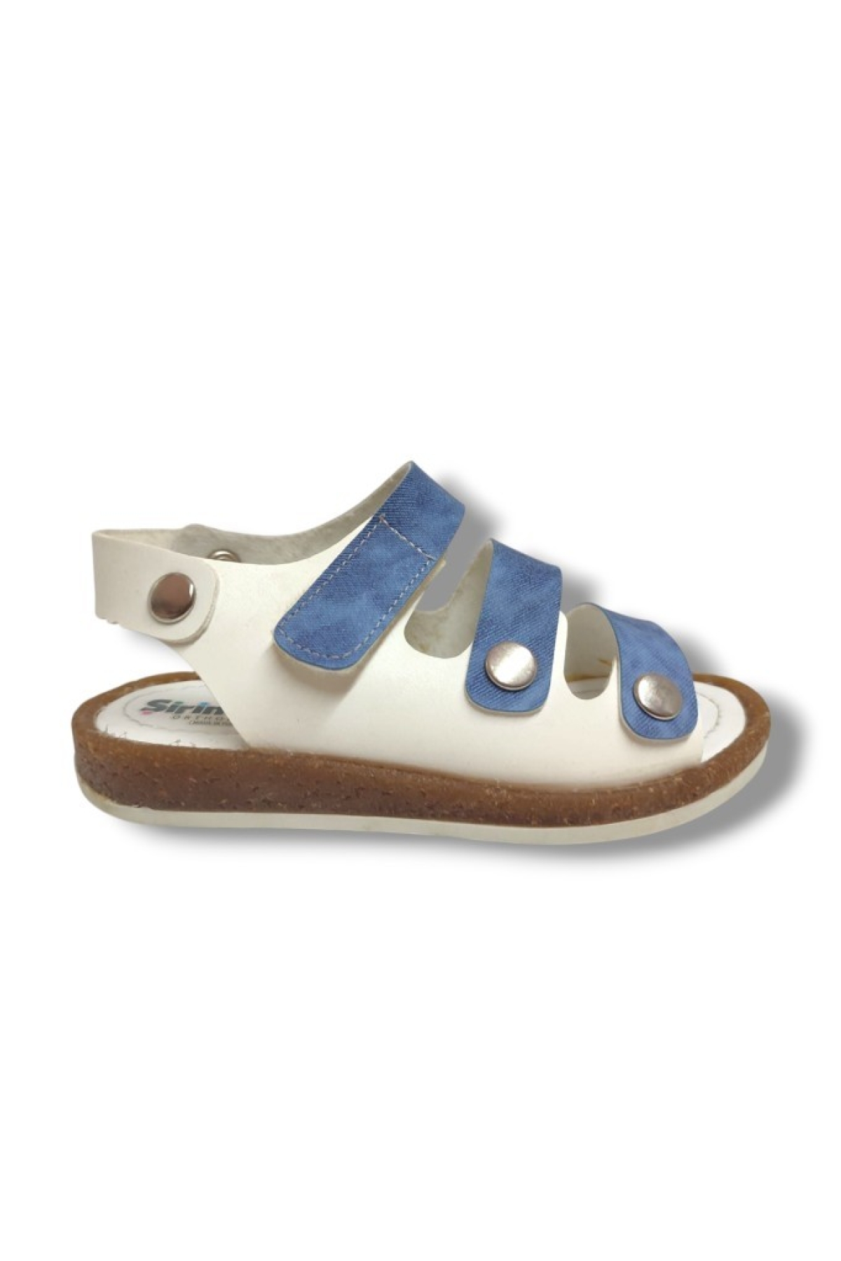 Şiringenç 1672-20 3 Bant Erkek Çocuk Sandalet Beyaz Mavi 26-30 - Görsel 3