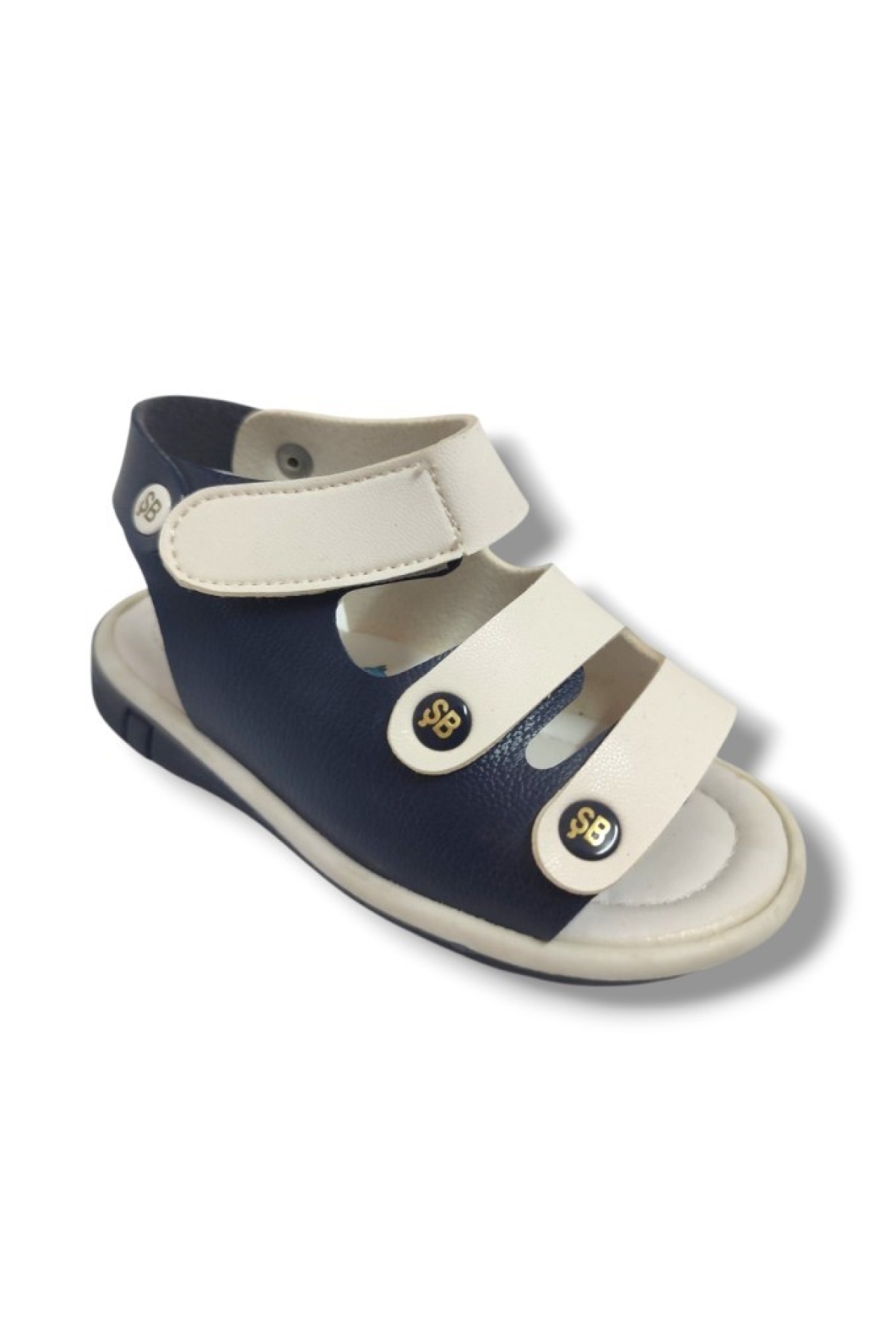 Şirinbebe 1633-20 Anatomik Tek Cirtli Erkek Çocuk Sandalet Lacivert Beyaz 21-25 - Görsel 2