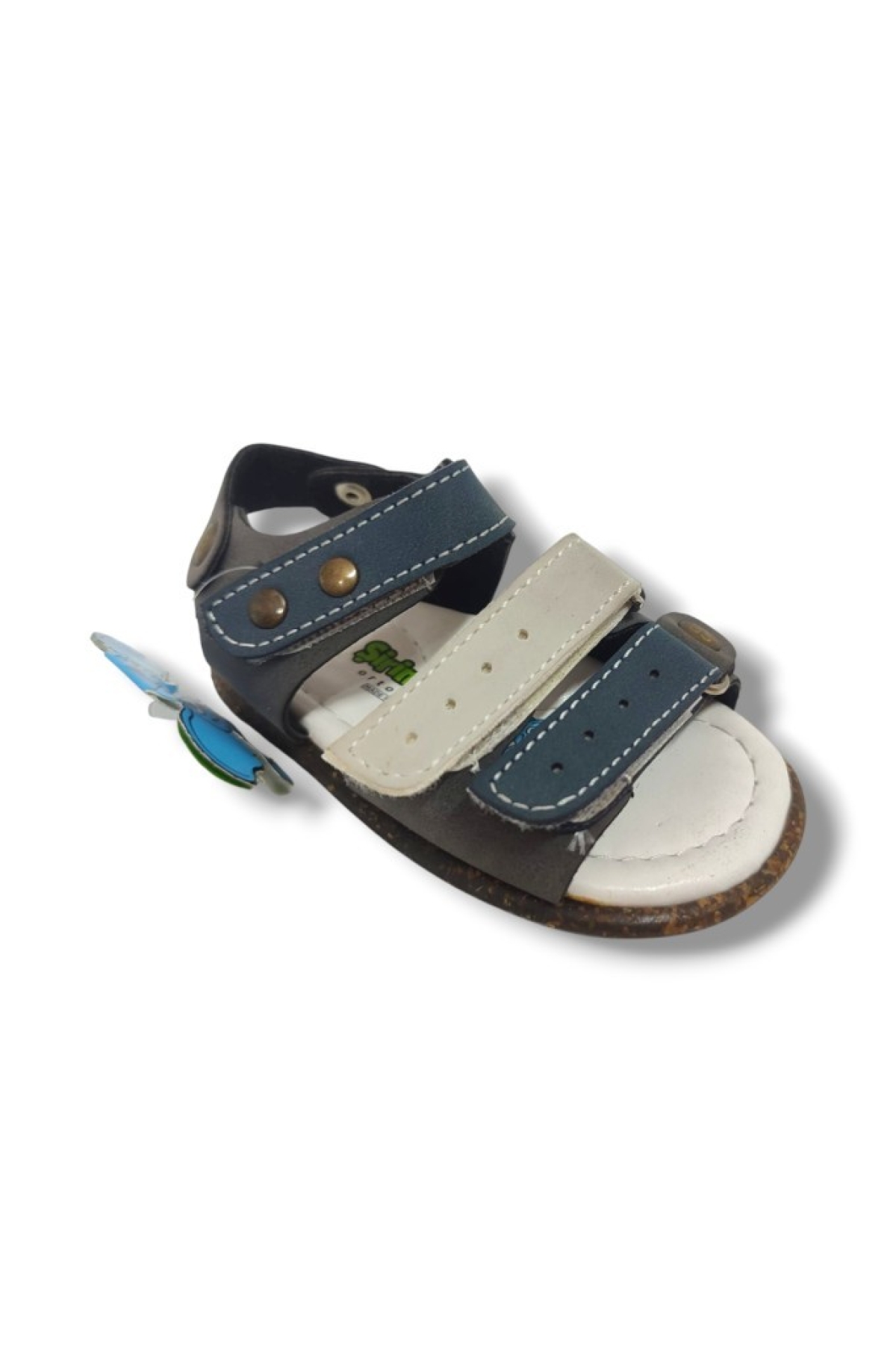 Şirinbebe 1630-20 Anatomik 3 Cırt Bant Erkek Çocuk Sandalet Füme Lacivert 18-20 - Görsel 2