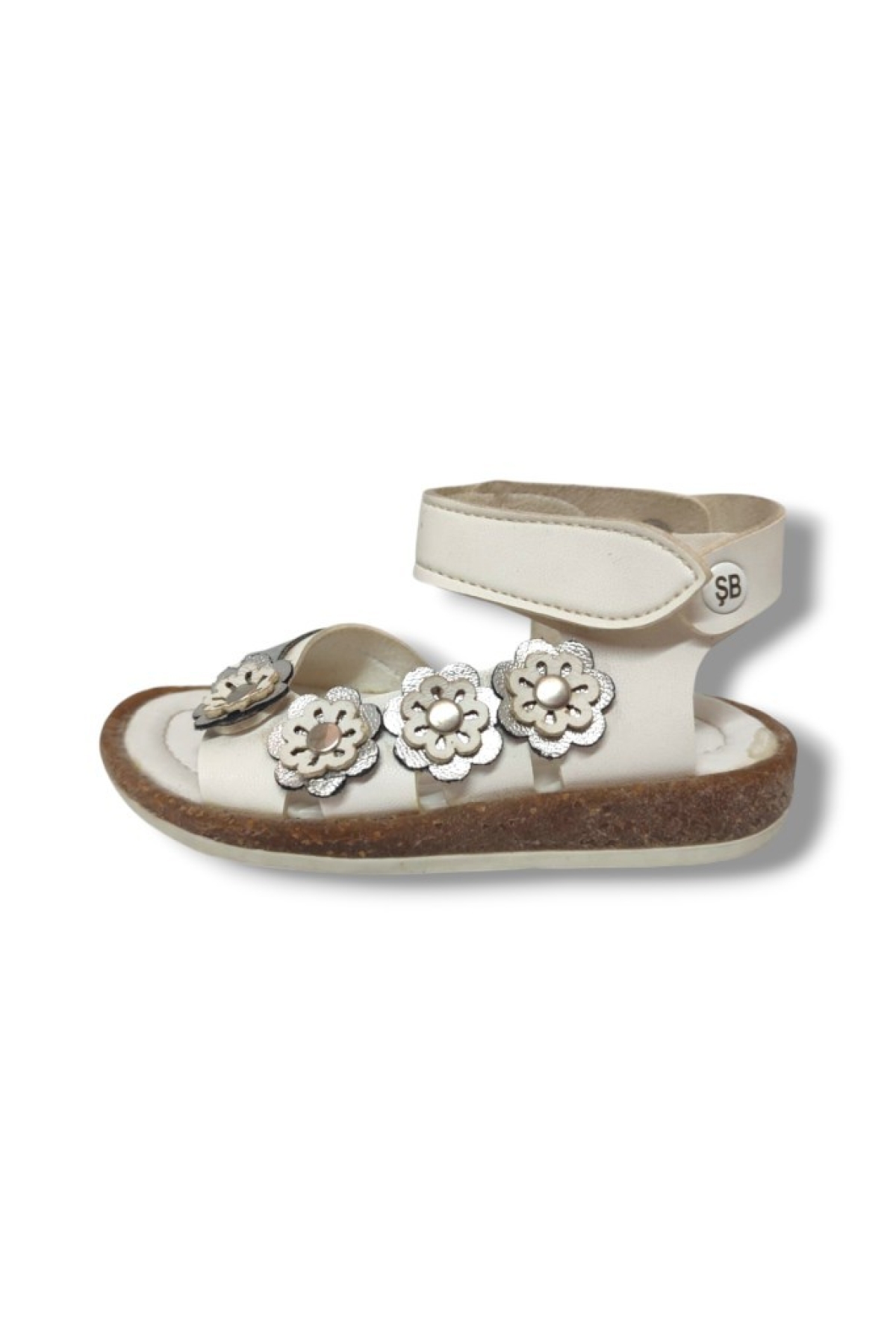 Şiringenç 1613-20 Anatomik 4 Çiçekli Tek Cırtlı Kız Çocuk Sandalet 21-25 - Görsel 3