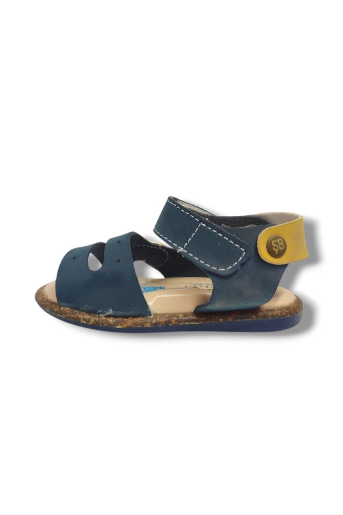 Şirinbebe 1634-20 Anatomik Dikiş Cırtlı Bebek Erkek Sandalet Lacivert Sarı 18-20 - Görsel 4