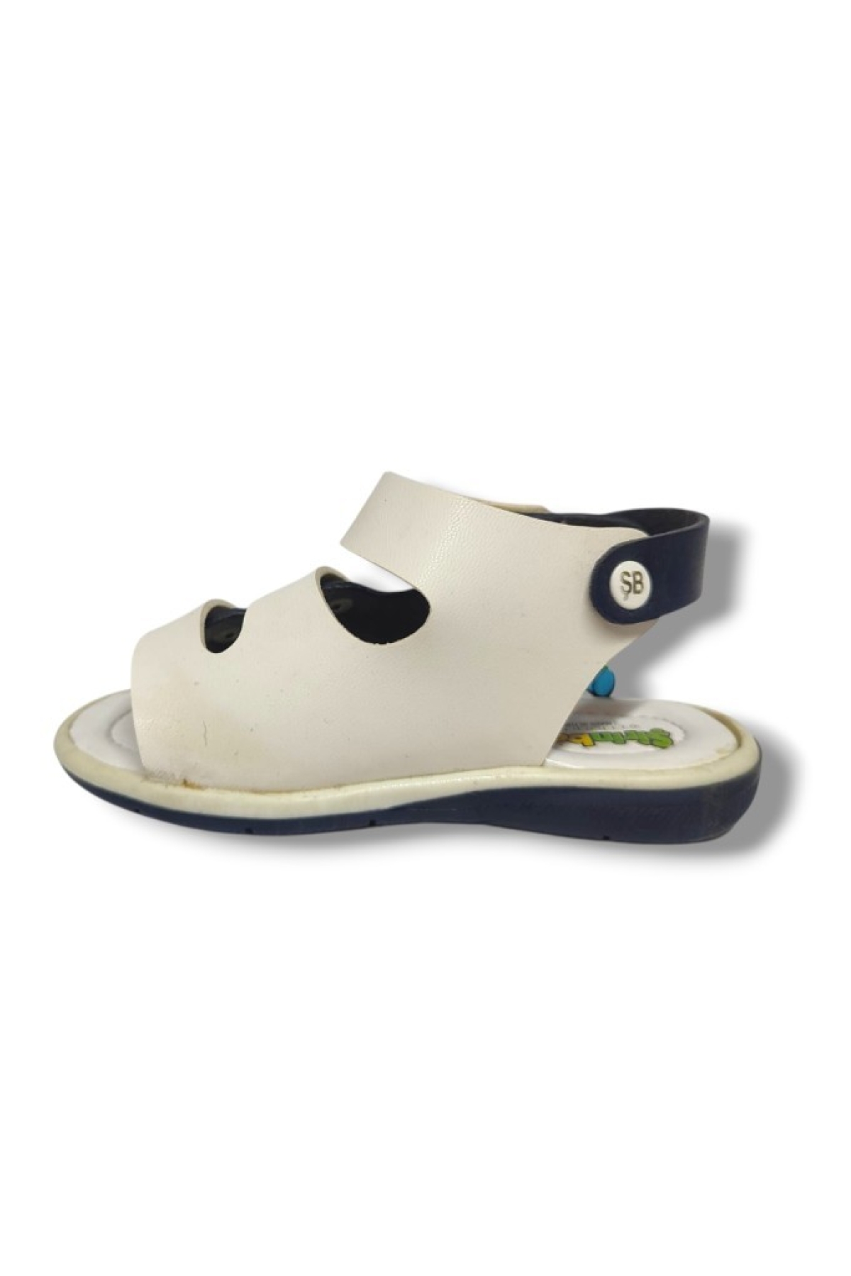 Şirinbebe 1602-20 Anatomik Tek Cırtlı Erkek Çocuk Sandalet Lacivert Beyaz 21-25 - Görsel 4