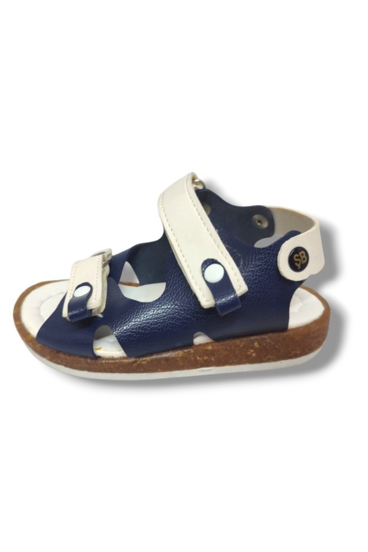 Şiringenç 1585-20 Anatomik Çift Cırt Bant Erkek Çocuk Sandalet Lacivert Beyaz 21-25 - Görsel 3
