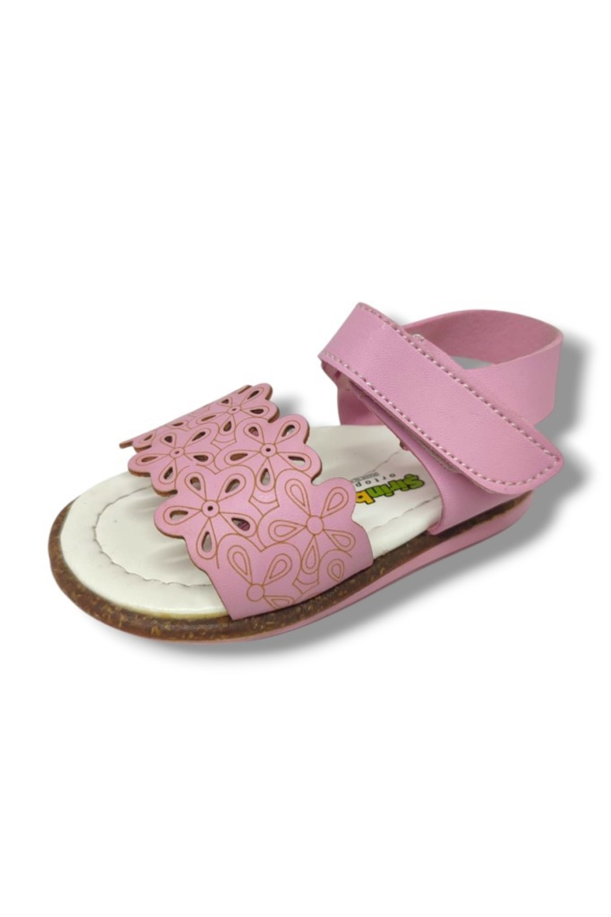 Şiringenç 1560-20 Anatomik Çiçek Desenli Kız Çocuk Sandalet Pembe 21-25 - Görsel 2