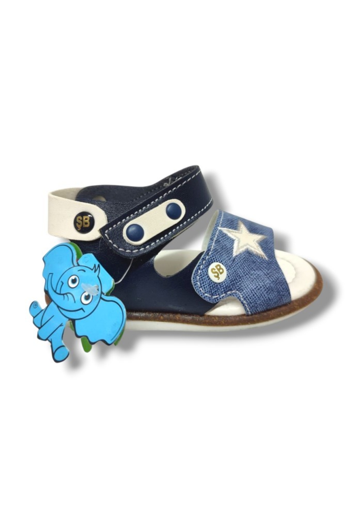 Şirinbebe 1569-20 Anatomik Yıldız Desen Cirtli Erkek Çocuk Sandalet Lacivert Mavi 21-25 - Görsel 3