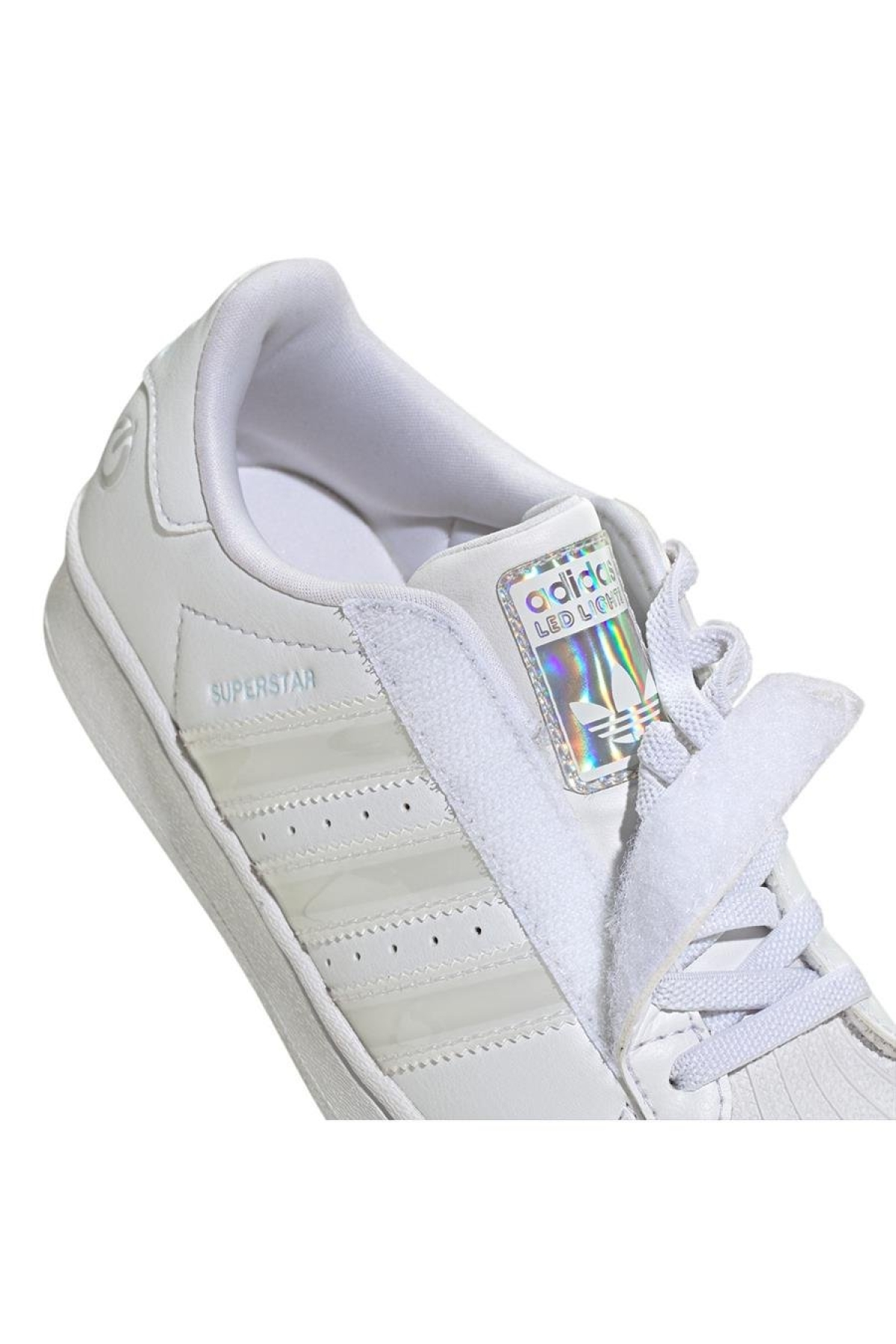 Unisex Çocuk Beyaz Sneaker SUPERSTAR LED LIGHTS CF EL C JQ6419 - Görsel 11