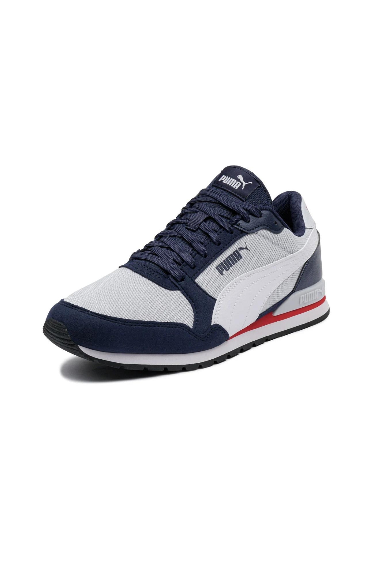 384640 St Runner V3 Mesh Spor Ayakkabı Gri-Lacivert - Görsel 4