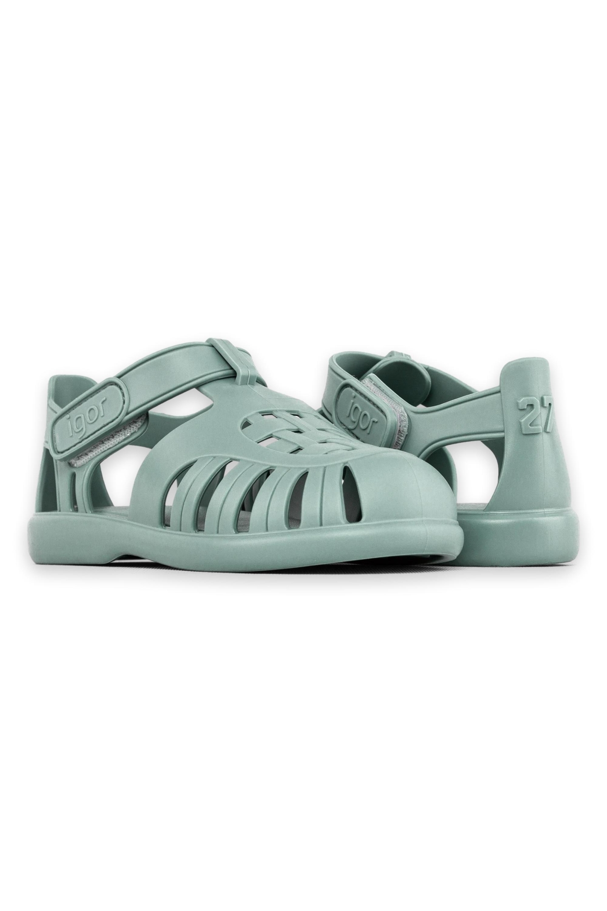 10271 K Tobby Solid Yeşil Çocuk Sandalet - Görsel 5