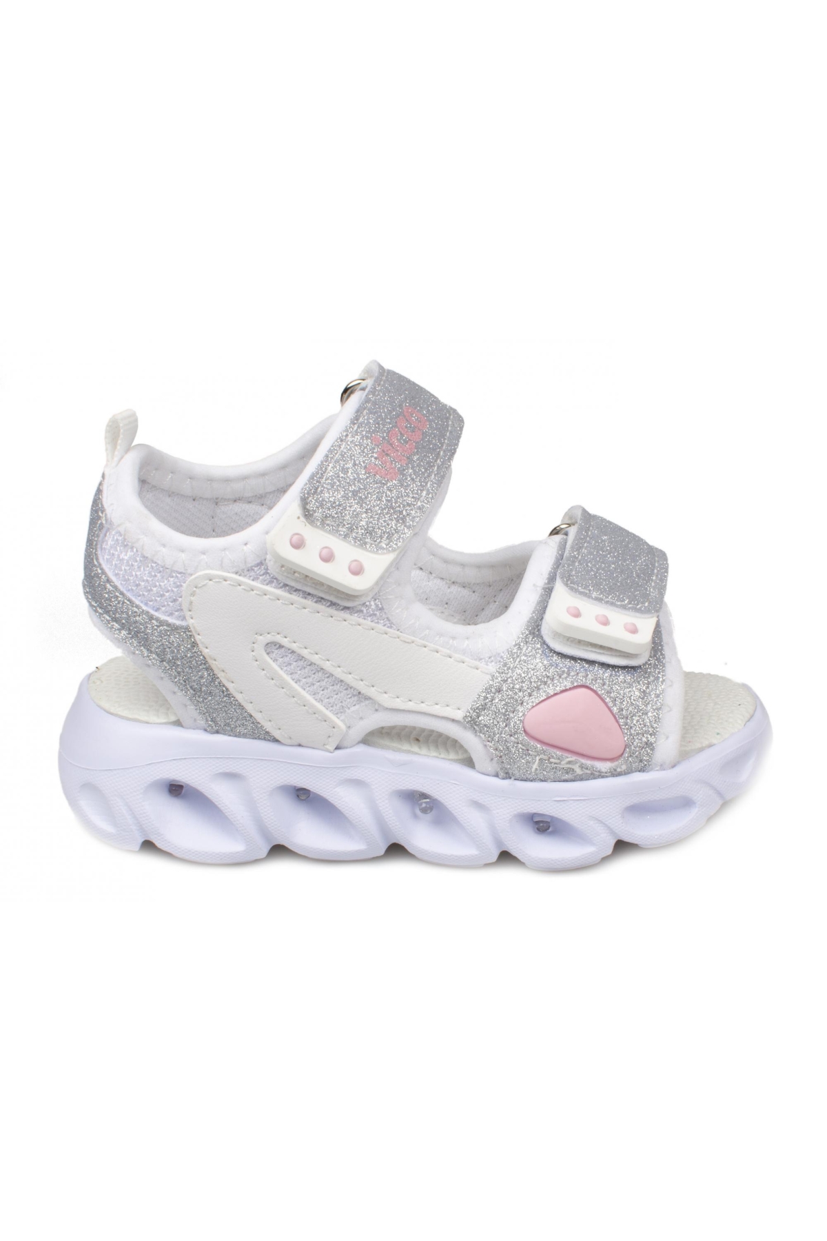 332.B21Y189 Roy Phylon Işıklı Beyaz Kız Çocuk Sandalet - Görsel 2