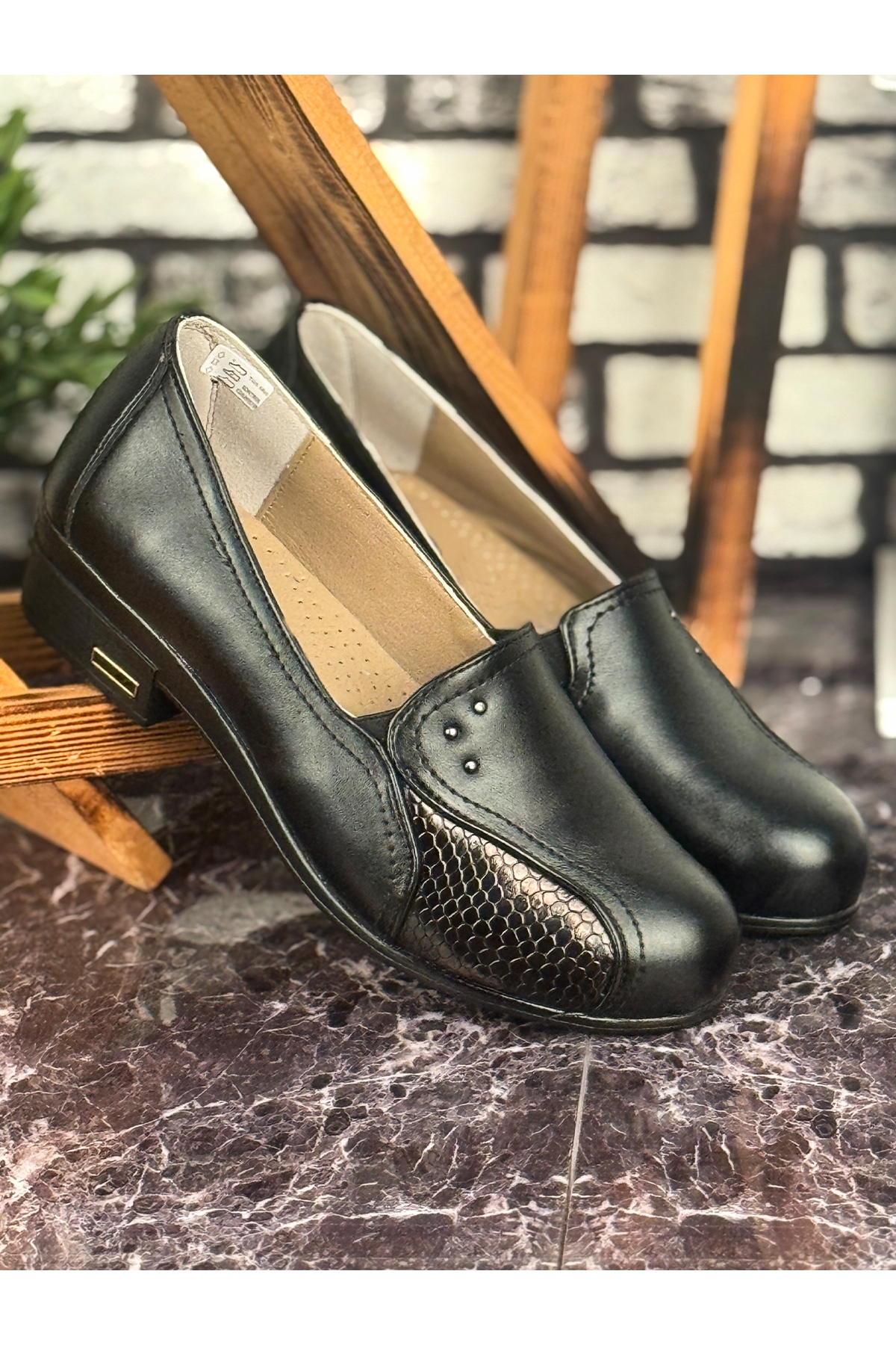 E16 Günlük Hafif Mevsimlik Rahat Kadın Anne Ayakkabı Siyah - Görsel 3