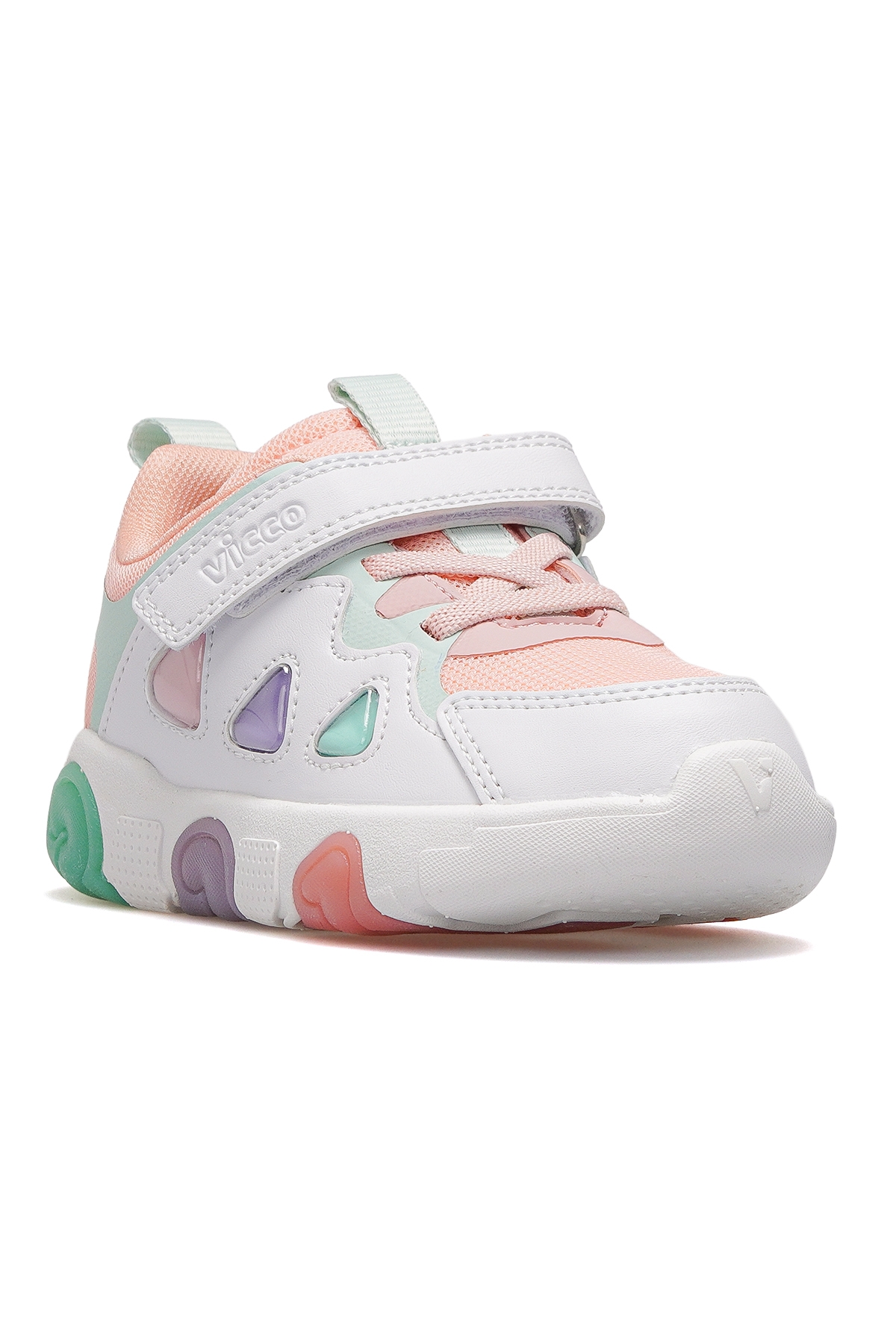 Phonex Kız Çocuk Hafif Işıklı Sneaker Spor Ayakkabı 25k 346.209 Pk Pudra - Görsel 5