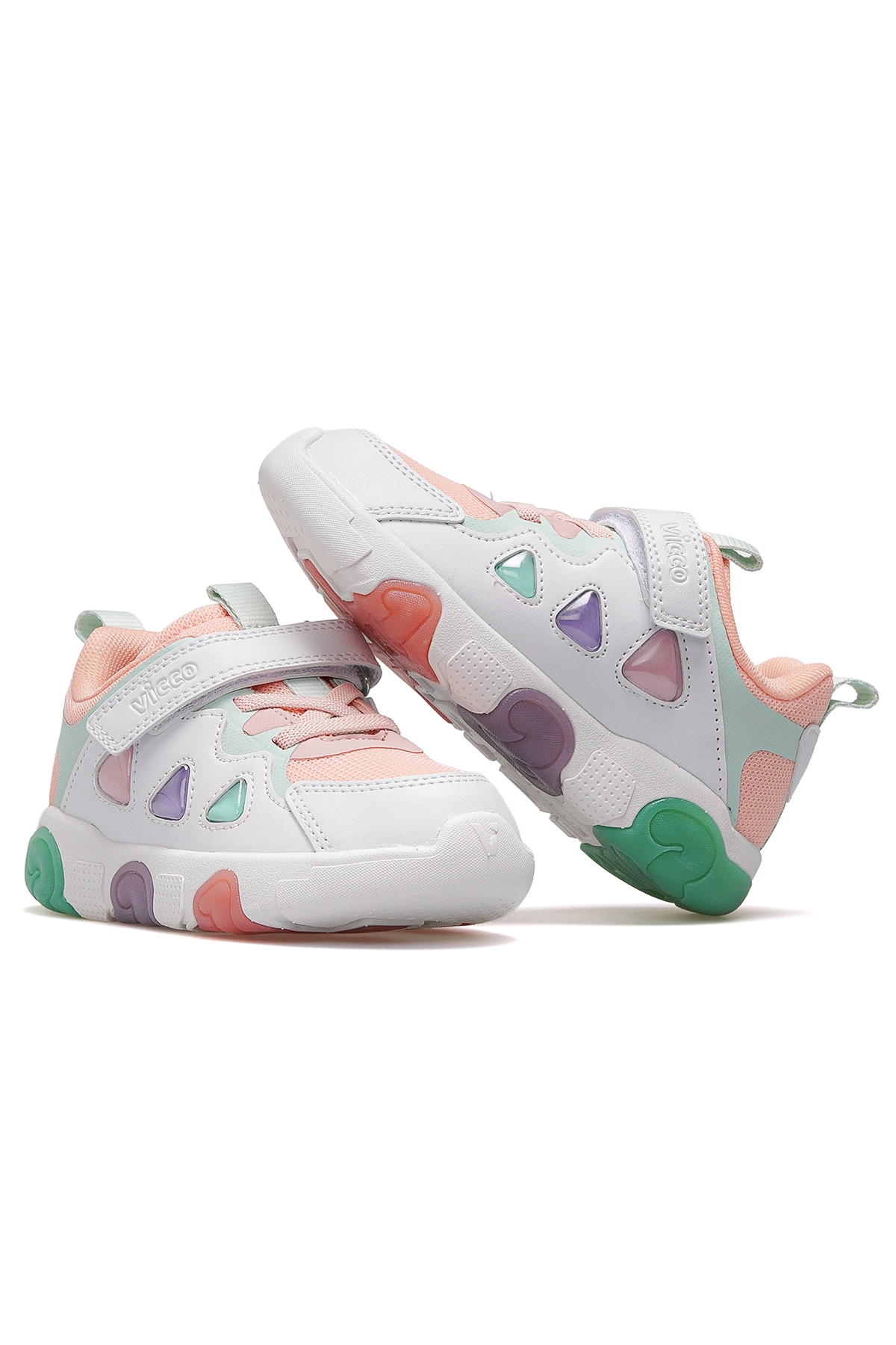 Phonex Kız Çocuk Hafif Işıklı Sneaker Spor Ayakkabı 25k 346.209 Pk Pudra - Görsel 7