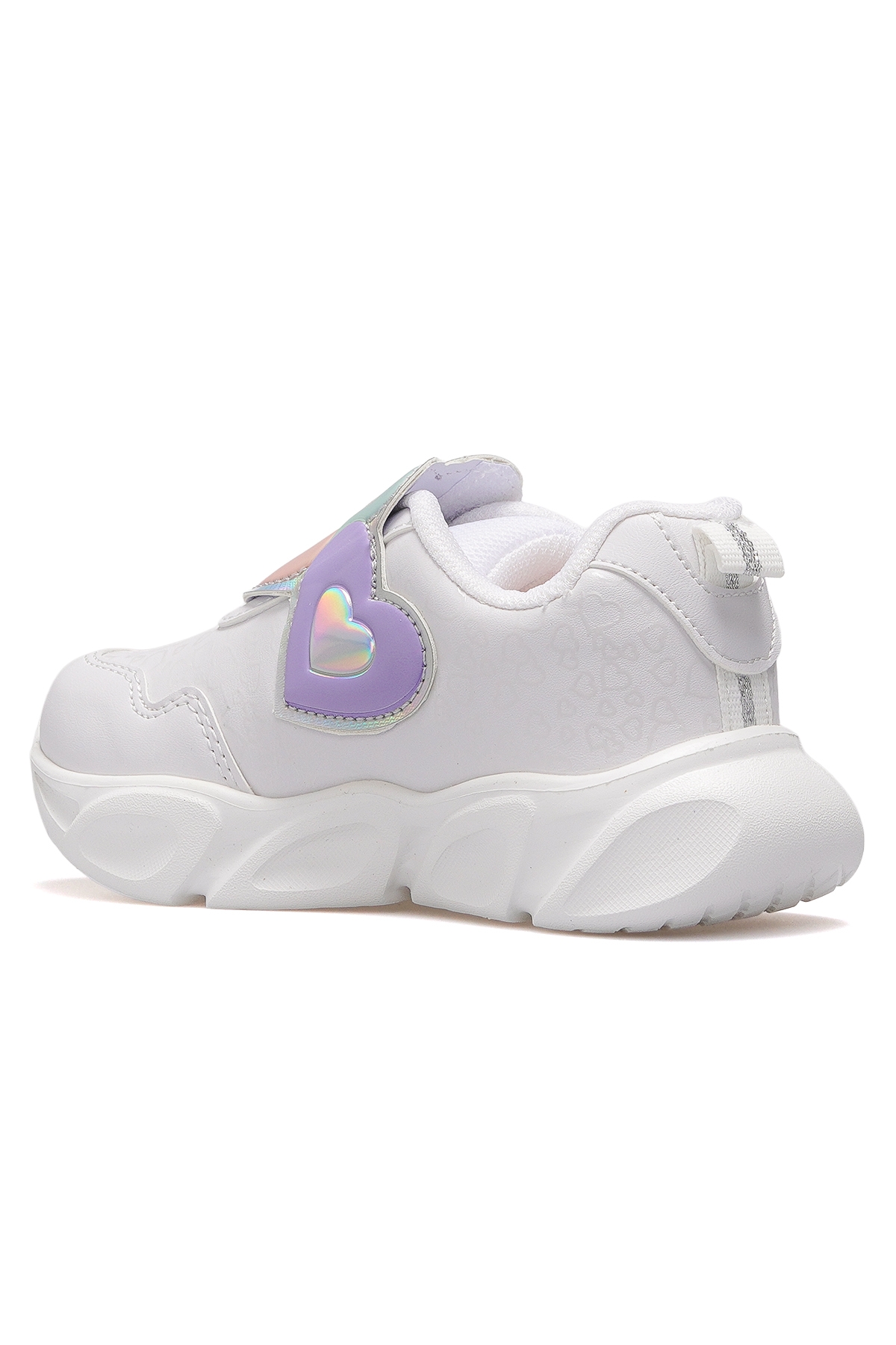 Lovely Kız Çocuk Işıklı Hafif Sneaker Spor Ayakkabı 25k 346.234 Pk Beyaz - Görsel 4