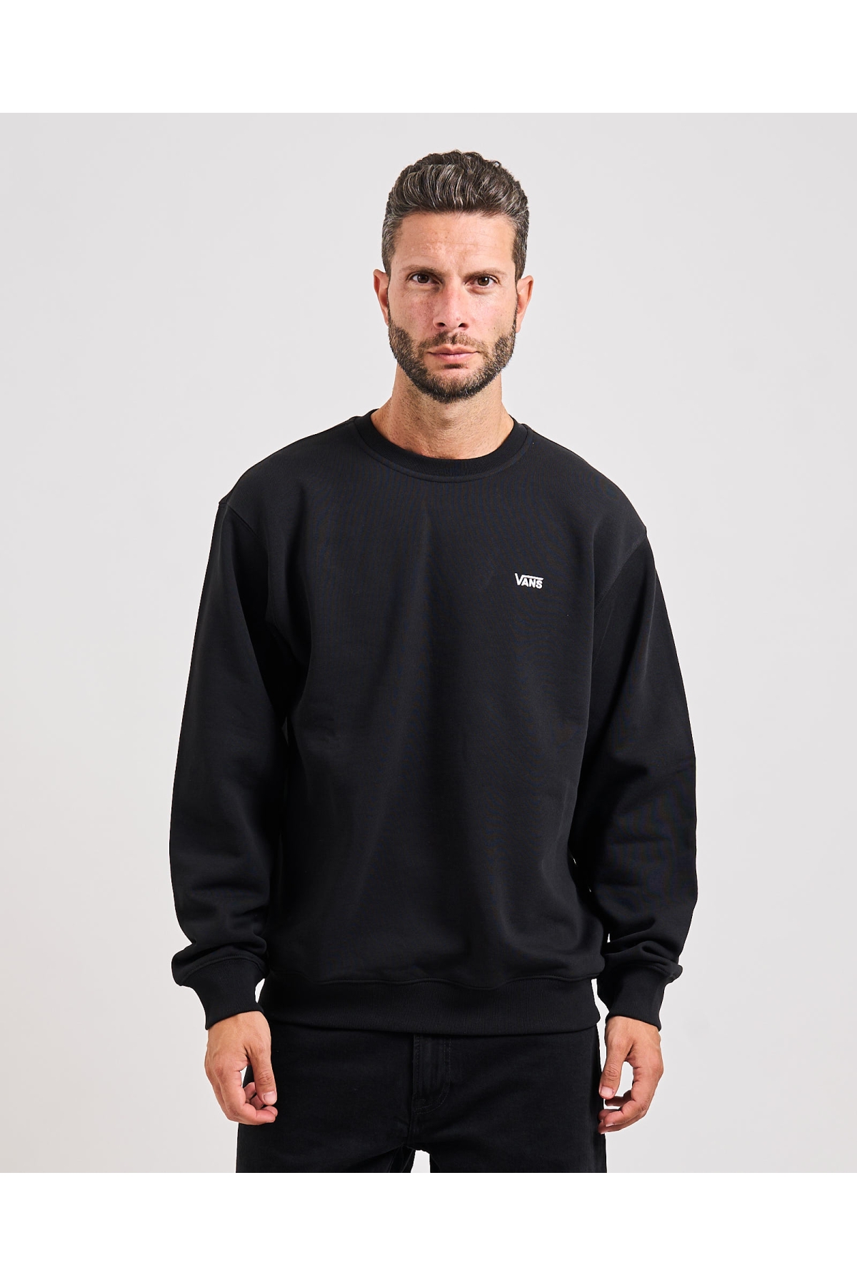 Left Chest Iı Loose Crew Erkek Siyah Sweatshirt Vn000p20blk1