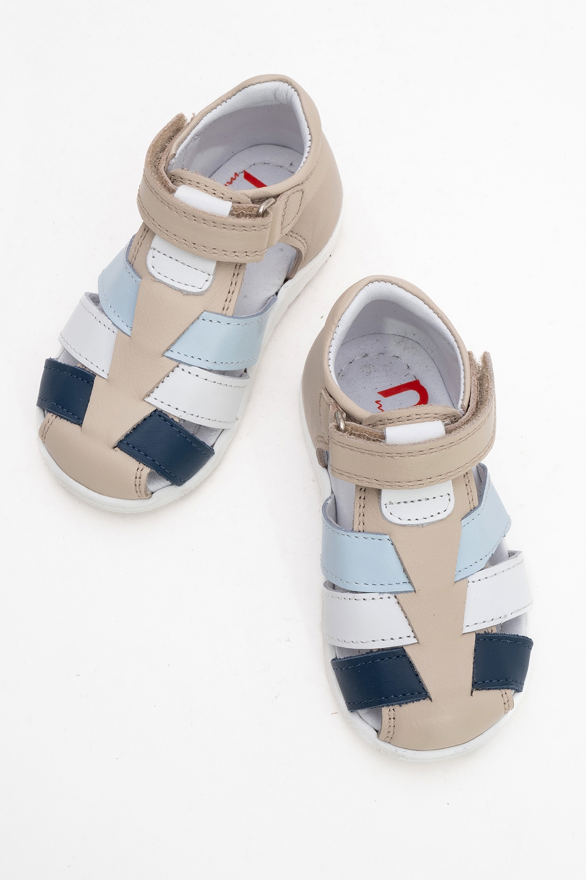 Erkek Çocuk Bej Hakiki Deri Günlük İlk Adım Ayakkabı - Görsel 4