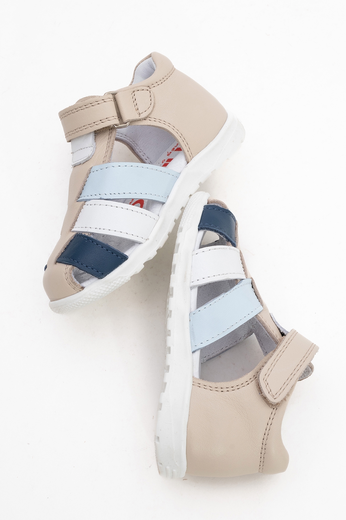 Erkek Çocuk Bej Hakiki Deri Günlük İlk Adım Ayakkabı - Görsel 5