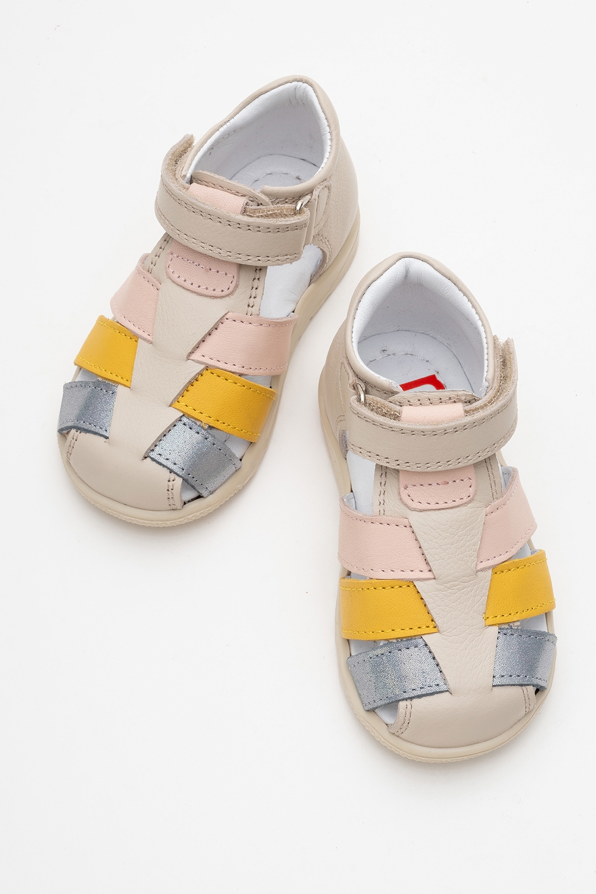 Kız Çocuk Krem Hakiki Deri Günlük İlk Adım Ayakkabı - Görsel 4