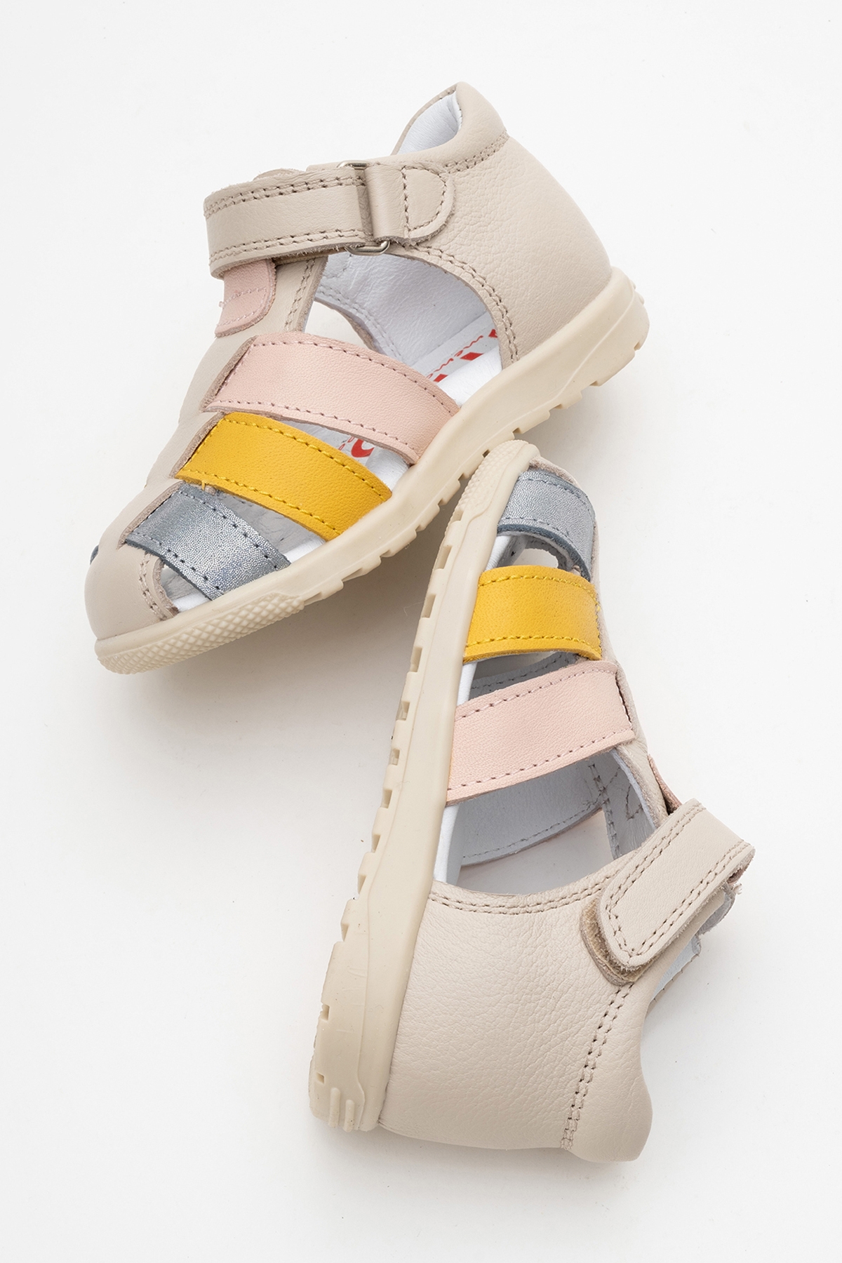 Kız Çocuk Krem Hakiki Deri Günlük İlk Adım Ayakkabı - Görsel 5