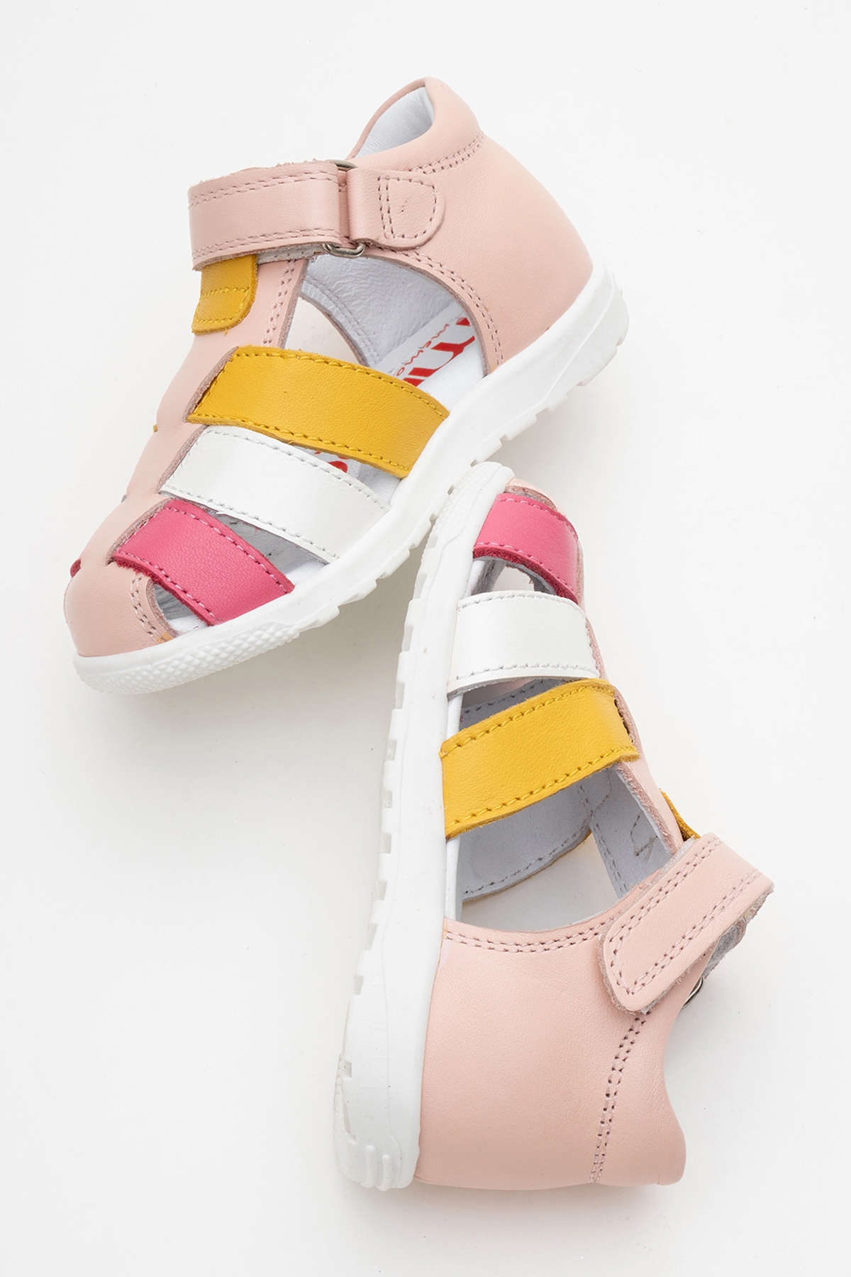 Kız Çocuk Pudra Hakiki Deri Günlük İlk Adım Ayakkabı - Görsel 5