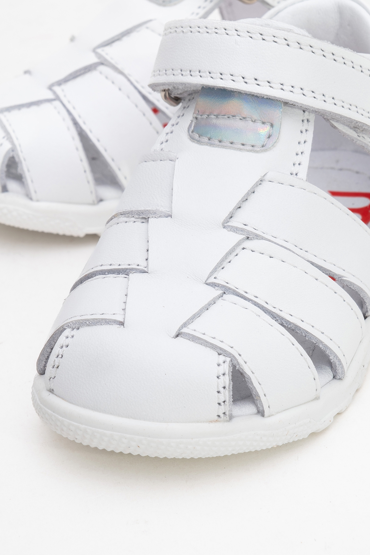 Kız Çocuk Beyaz Hakiki Deri Günlük İlk Adım Ayakkabı - Görsel 3