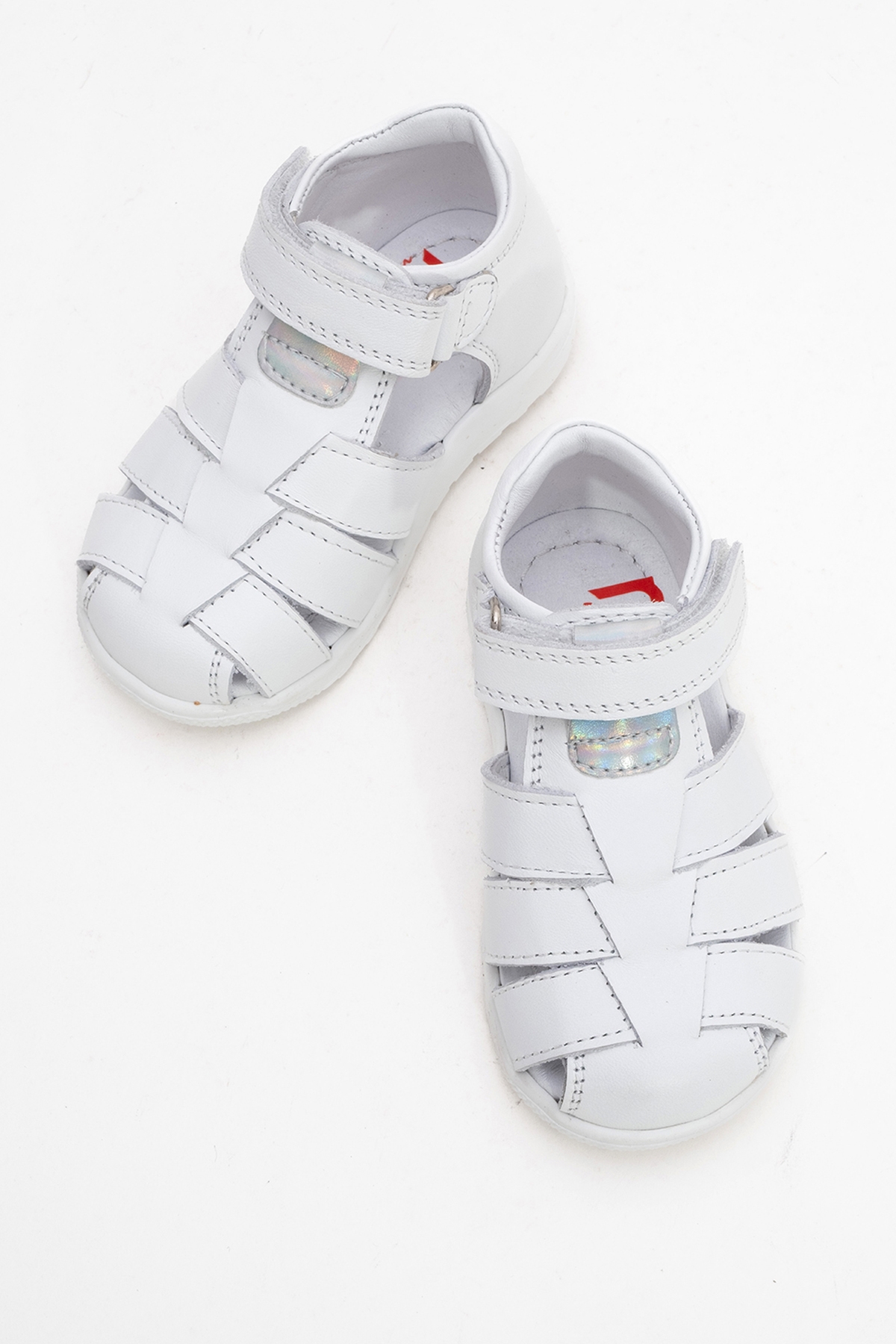 Kız Çocuk Beyaz Hakiki Deri Günlük İlk Adım Ayakkabı - Görsel 4