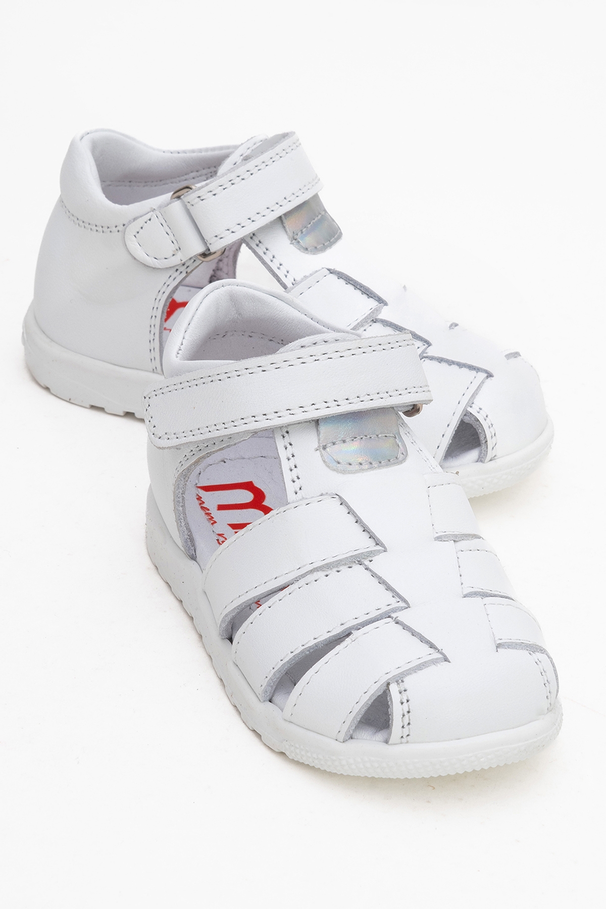 Kız Çocuk Beyaz Hakiki Deri Günlük İlk Adım Ayakkabı - Görsel 6