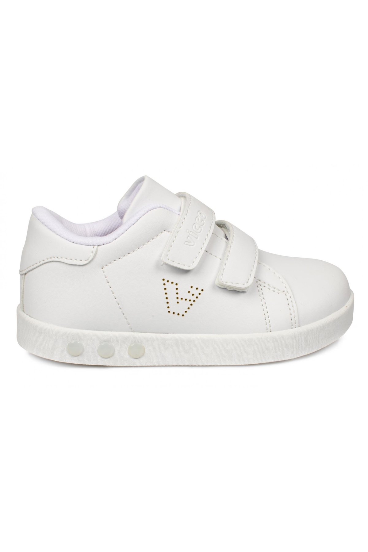 Vi̇cco 313.P19K.100 Işıklı Beyaz Kız Çocuk Spor Ayakkabı - Görsel 3