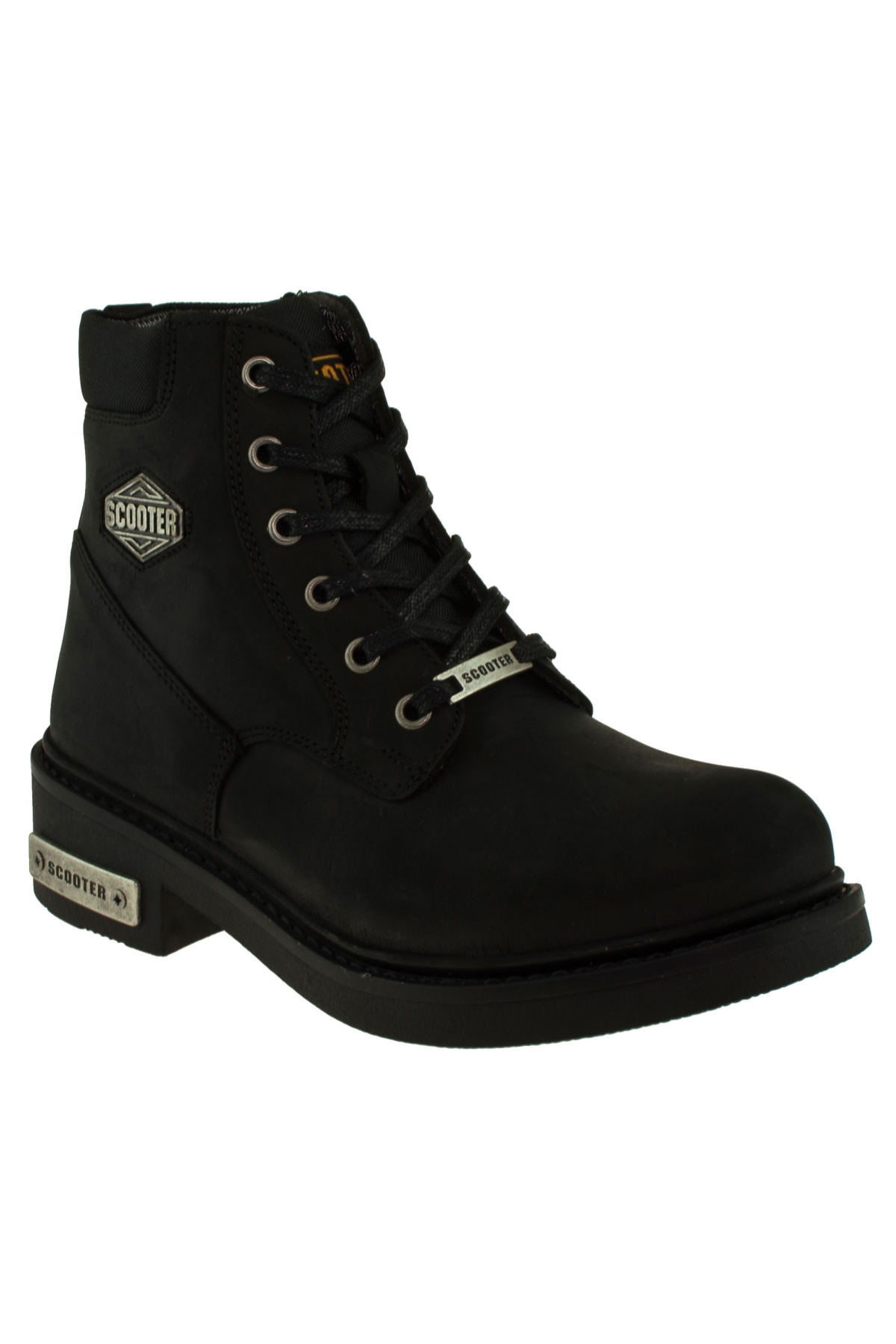 5121 G Deri Astana Crazy Siyah Unisex Bot - Görsel 2