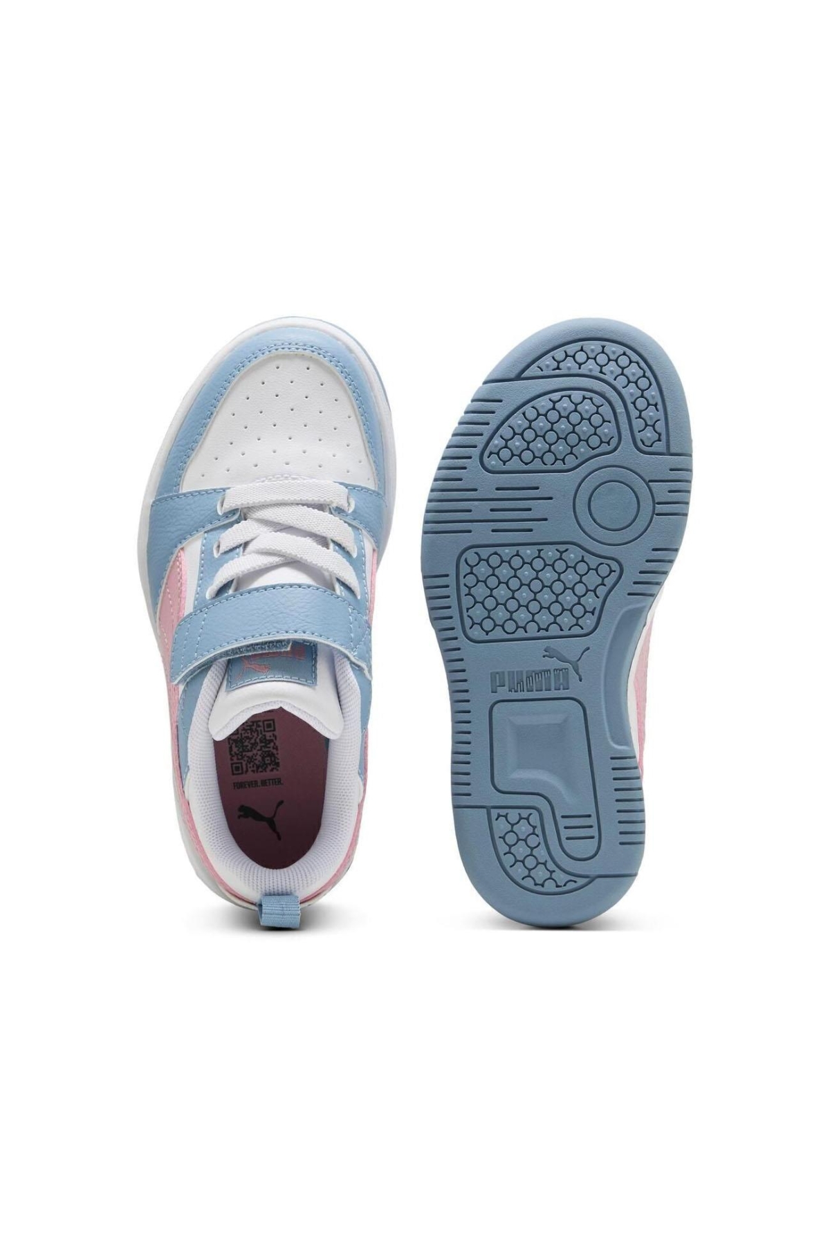 397419 Rebound V6 Lo AC+ PS Spor Ayakkabı Beyaz-Mavi - Görsel 5