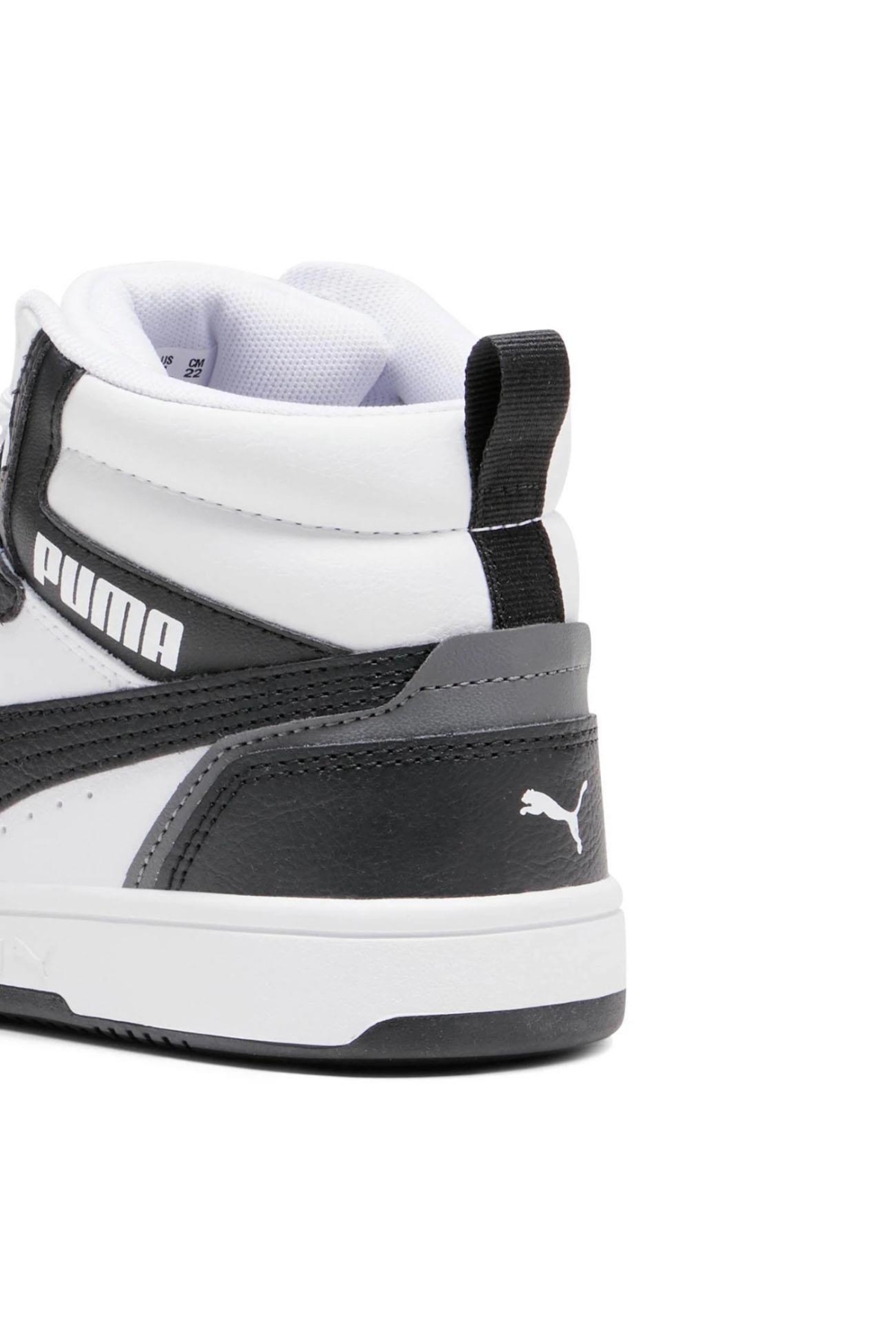 393831 Rebound V6 Mid Jr Spor Ayakkabı Beyaz-Siyah - Görsel 4