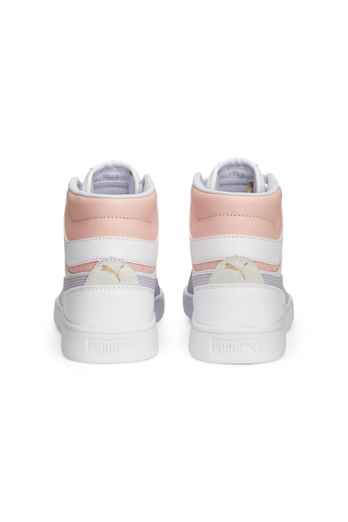 380748 Shuffle Mıd Spor Ayakkabı Beyaz-Lila - Görsel 4