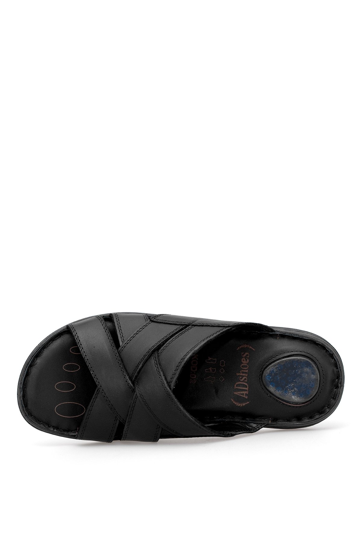 Elit SLCMF02C Erkek Hakiki Deri Düz Terlik Siyah - Görsel 6