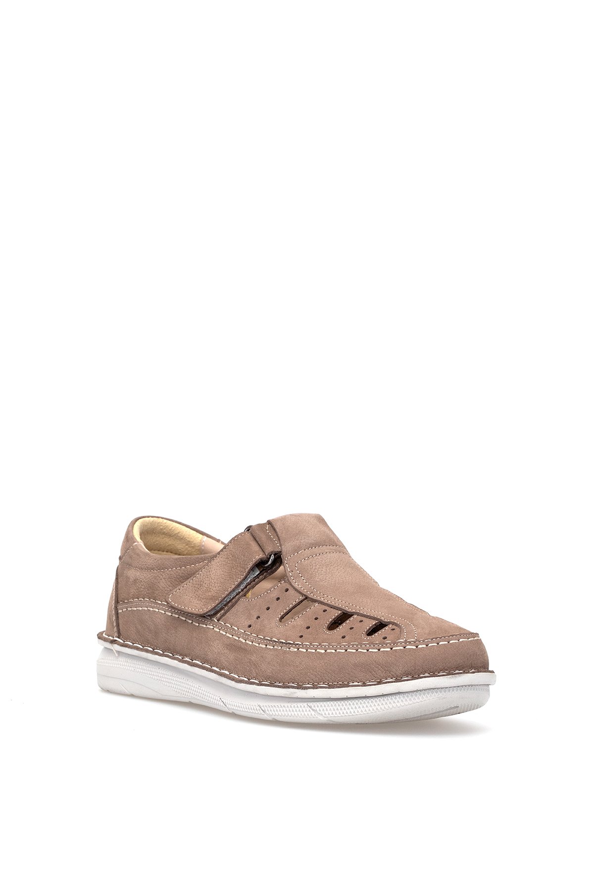 Elit ERLSN2623N Erkek Hakiki Deri Ortopedik Casual Ayakkabı Kum Rengi - Görsel 3