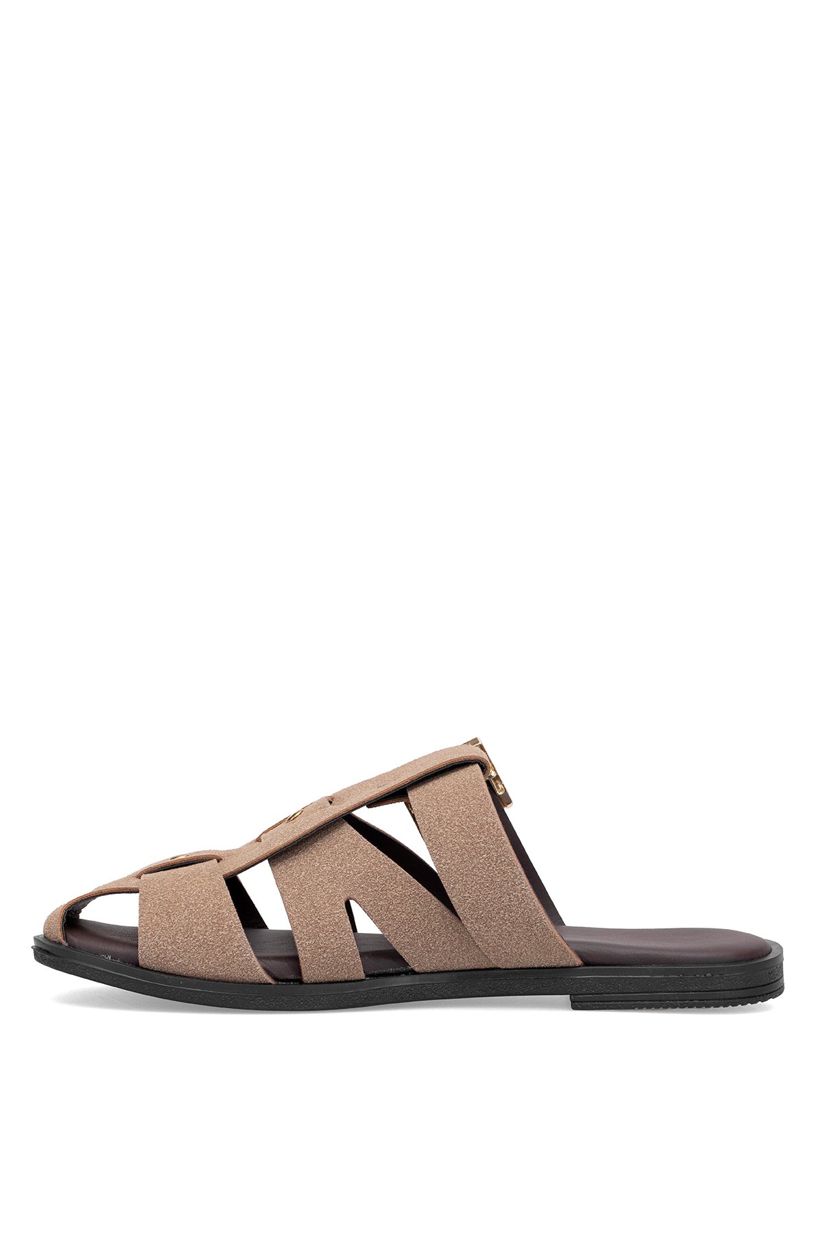 Elit BTSS03 Kadın Düz Terlik Vizon - Görsel 4