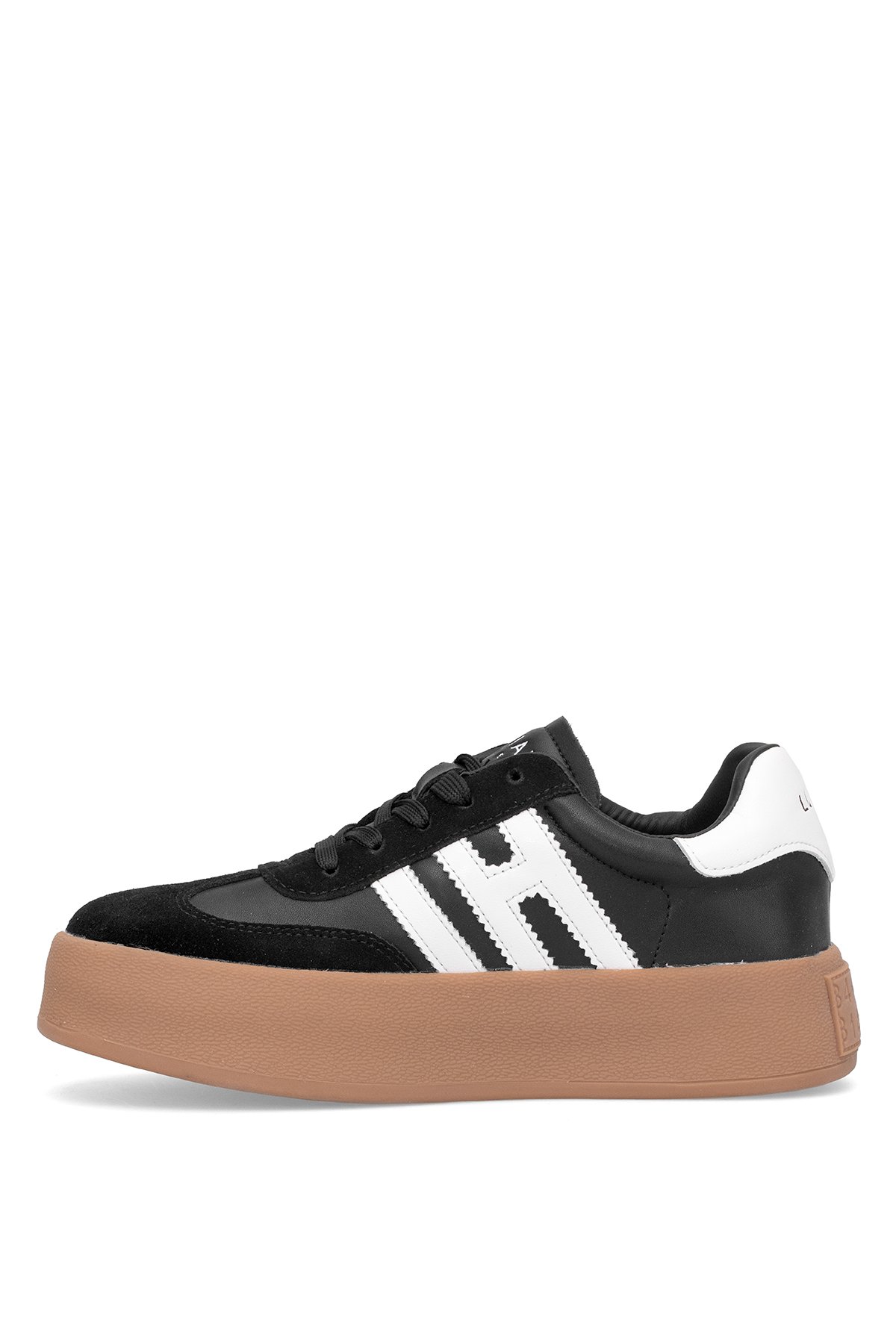 121230050 Mira Kadın Hakiki Deri Klasik Sneaker Siyah - Görsel 4