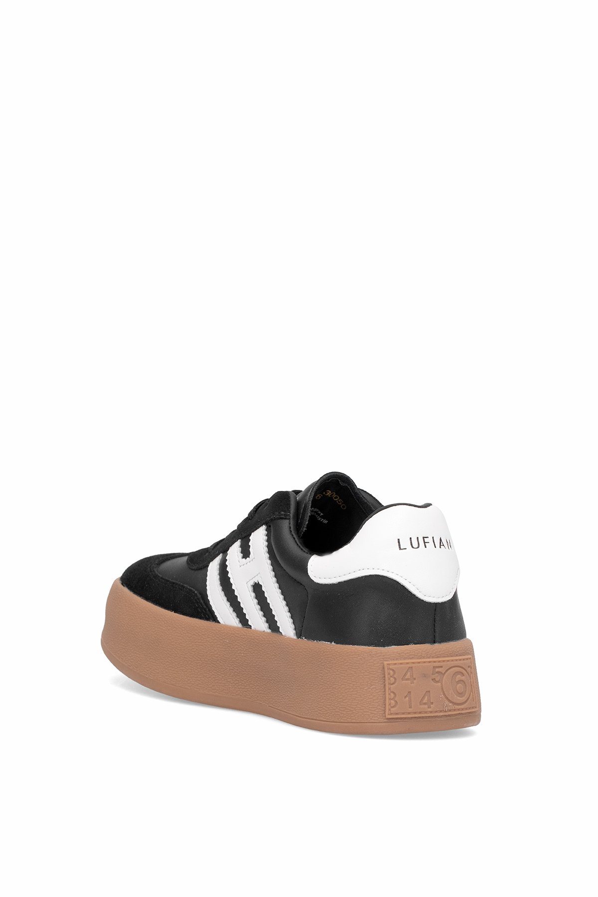 121230050 Mira Kadın Hakiki Deri Klasik Sneaker Siyah - Görsel 5