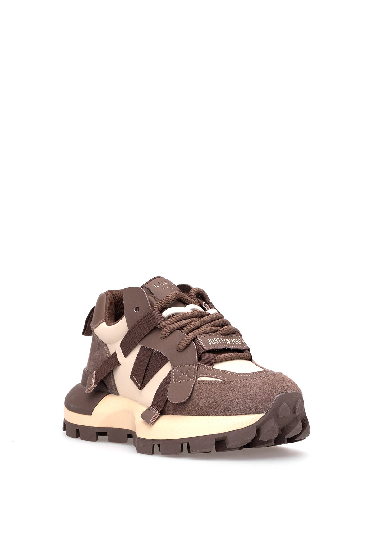 121230049 Yoko Kadın Hakiki Deri Klasik Sneaker Kahverengi - Görsel 3