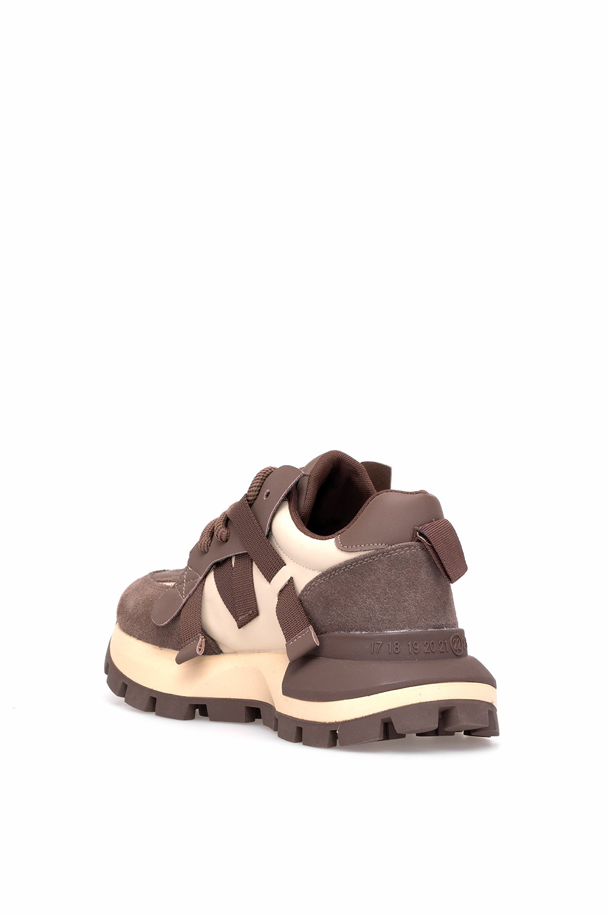 121230049 Yoko Kadın Hakiki Deri Klasik Sneaker Kahverengi - Görsel 5