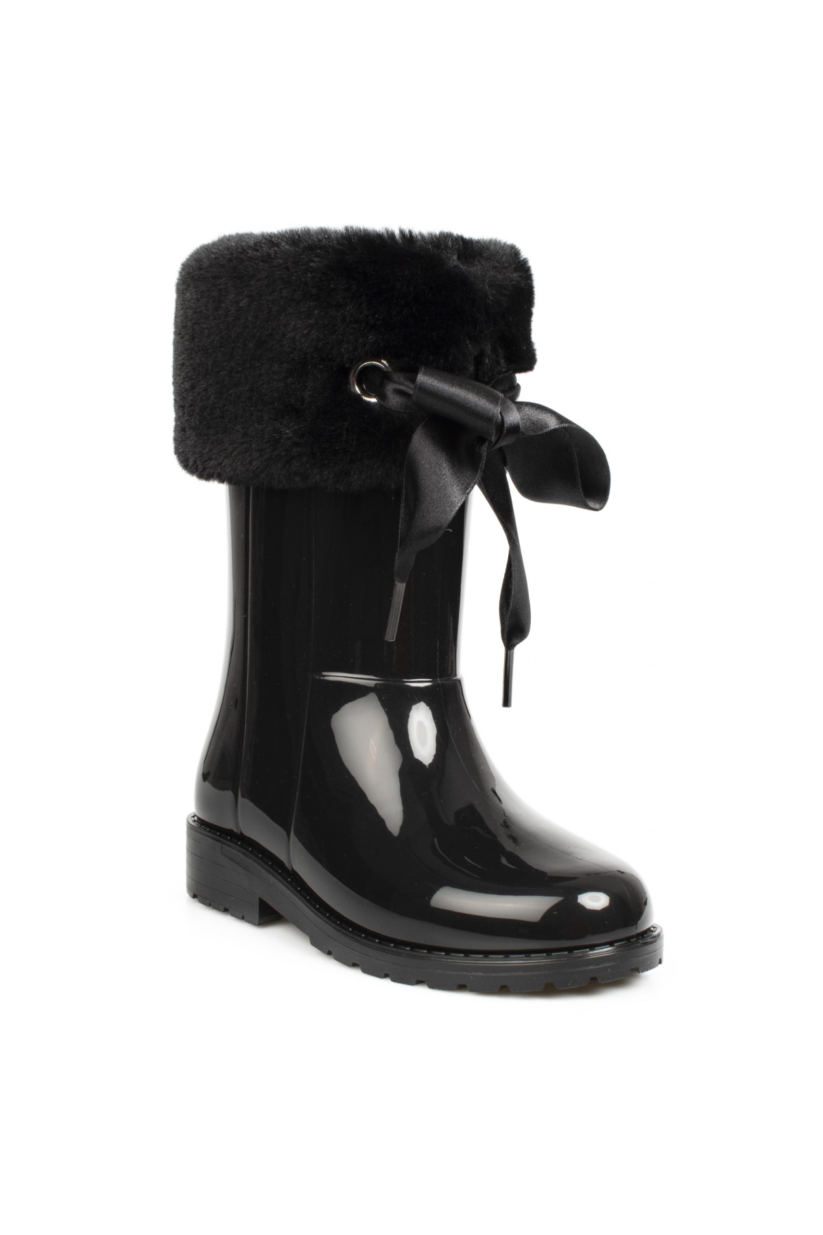 W10239 K Campera Charol Soft Yağmur Siyah Çocuk Çizme - Görsel 2