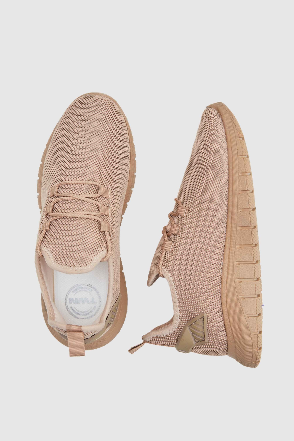 Bej Fileli Spor Ayakkabi - Görsel 6