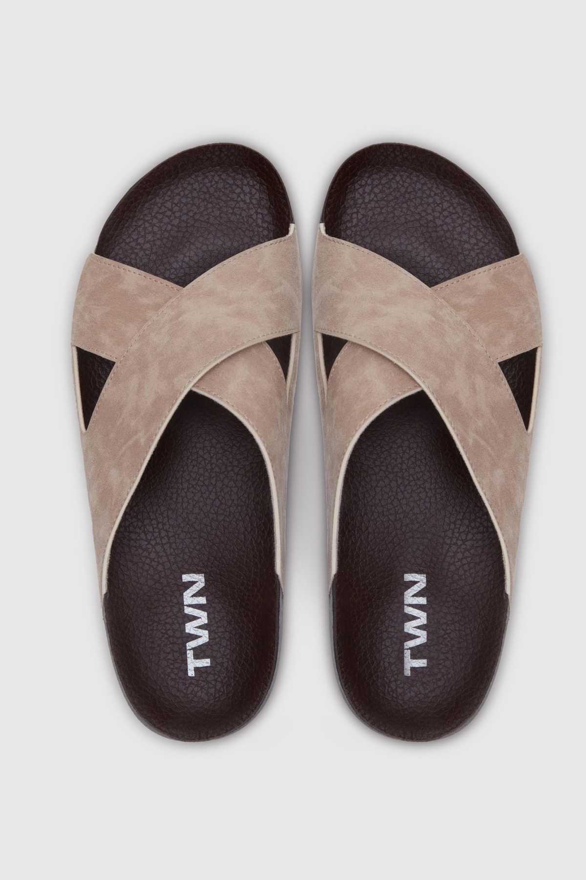 Bej Çapraz Bant Terlik - Görsel 4