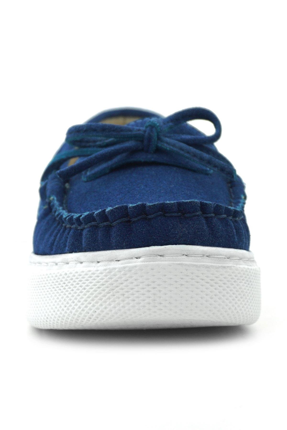 Saks Mavi Ekstra Hafif Çocuk Günlük Makosen Ayakkabı - Görsel 4