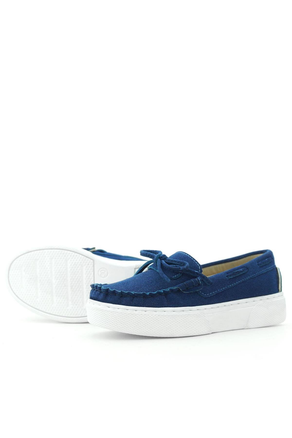 Saks Mavi Ekstra Hafif Çocuk Günlük Makosen Ayakkabı - Görsel 6