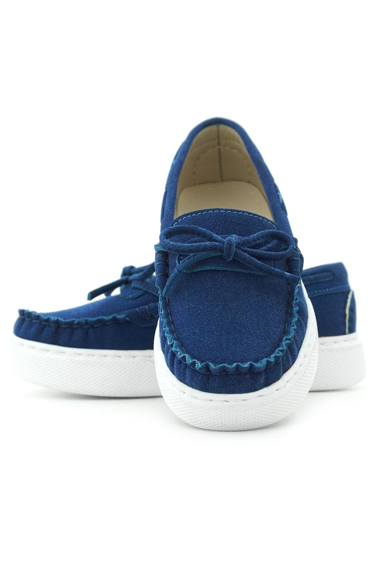 Saks Mavi Ekstra Hafif Çocuk Günlük Makosen Ayakkabı - Görsel 8