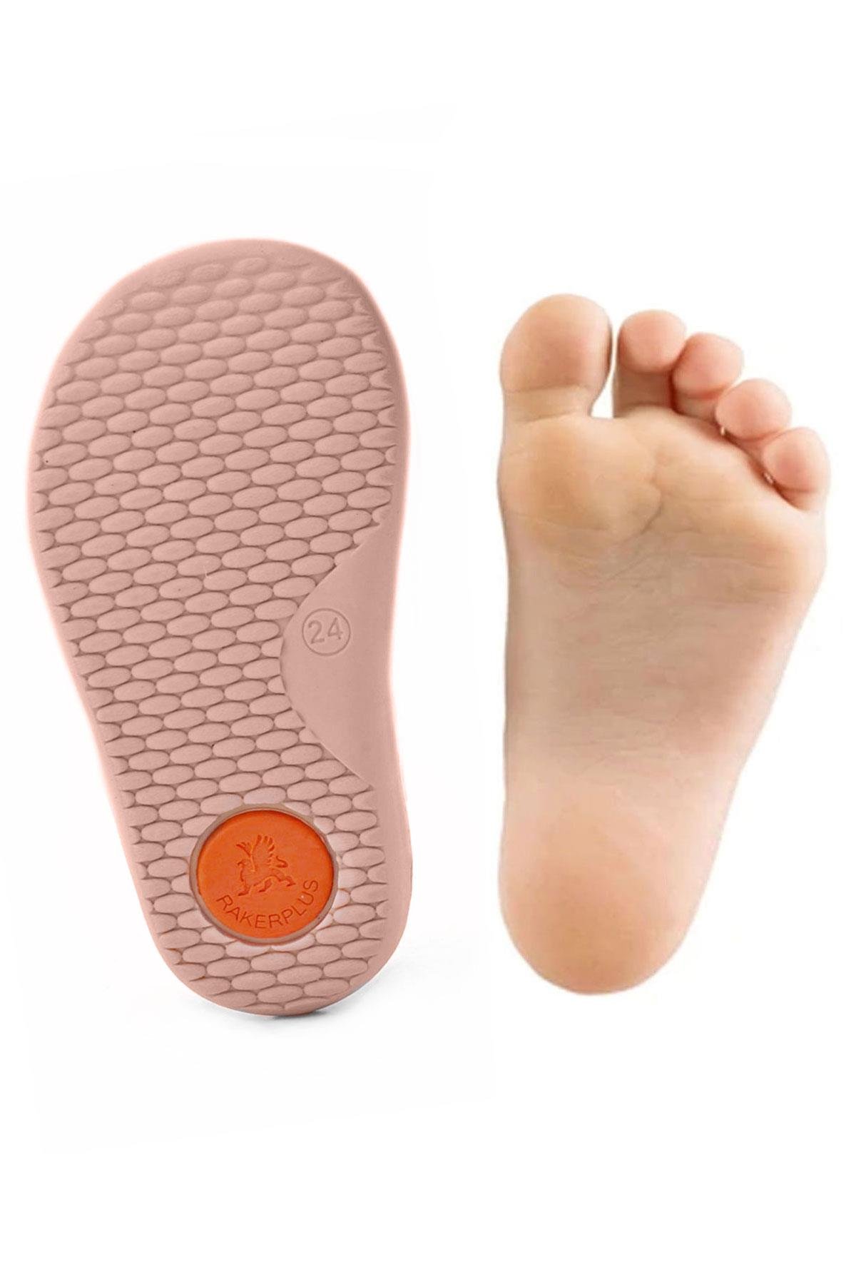 Bob Hakiki Deri Mor Pembe Barefoot Cırtlı Lastikli Bebek Sneaker Ayakkabı - Görsel 10