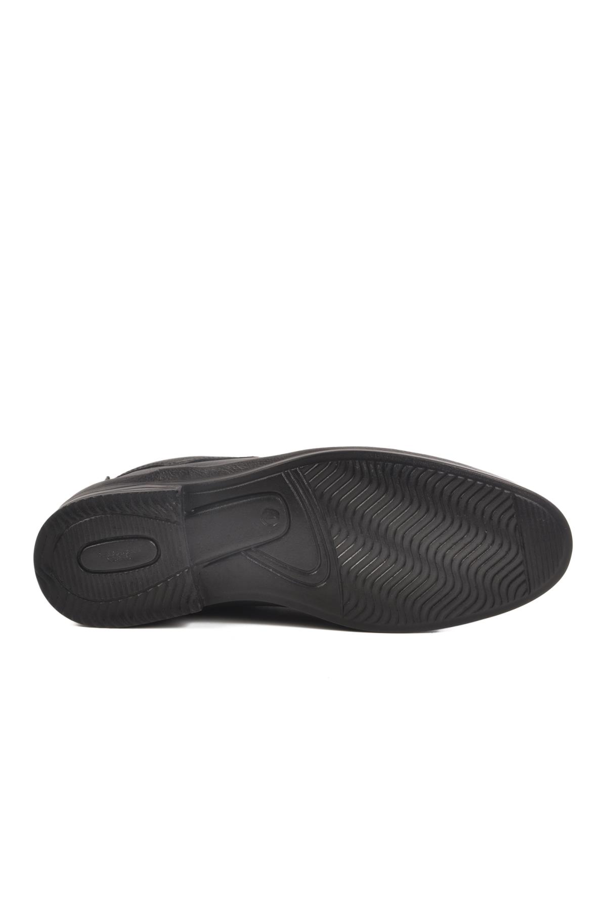 533 Jel Taban Siyah Hakiki Deri Erkek Günlük Ayakkabı - Görsel 6
